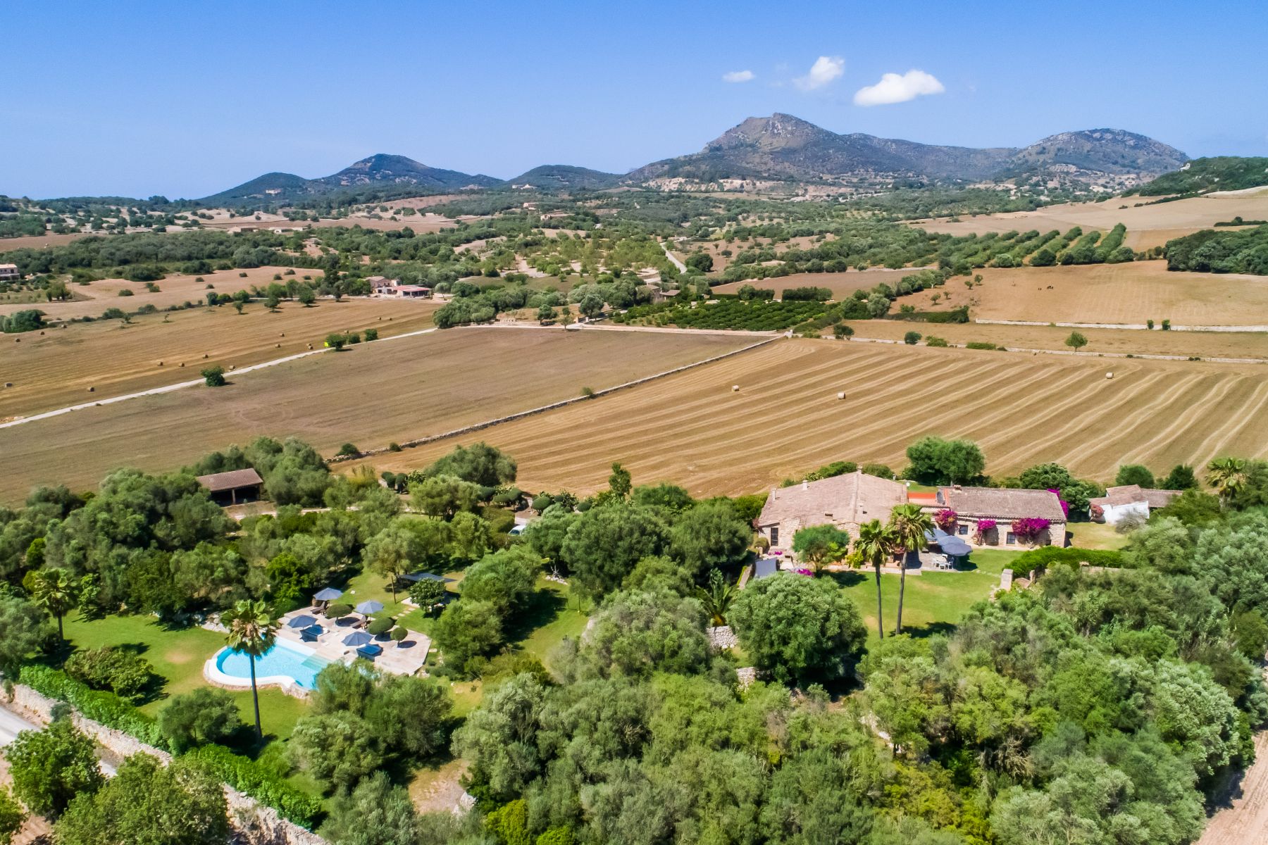 Villa-San Lorenzo-Mallorca-aerial-countryside