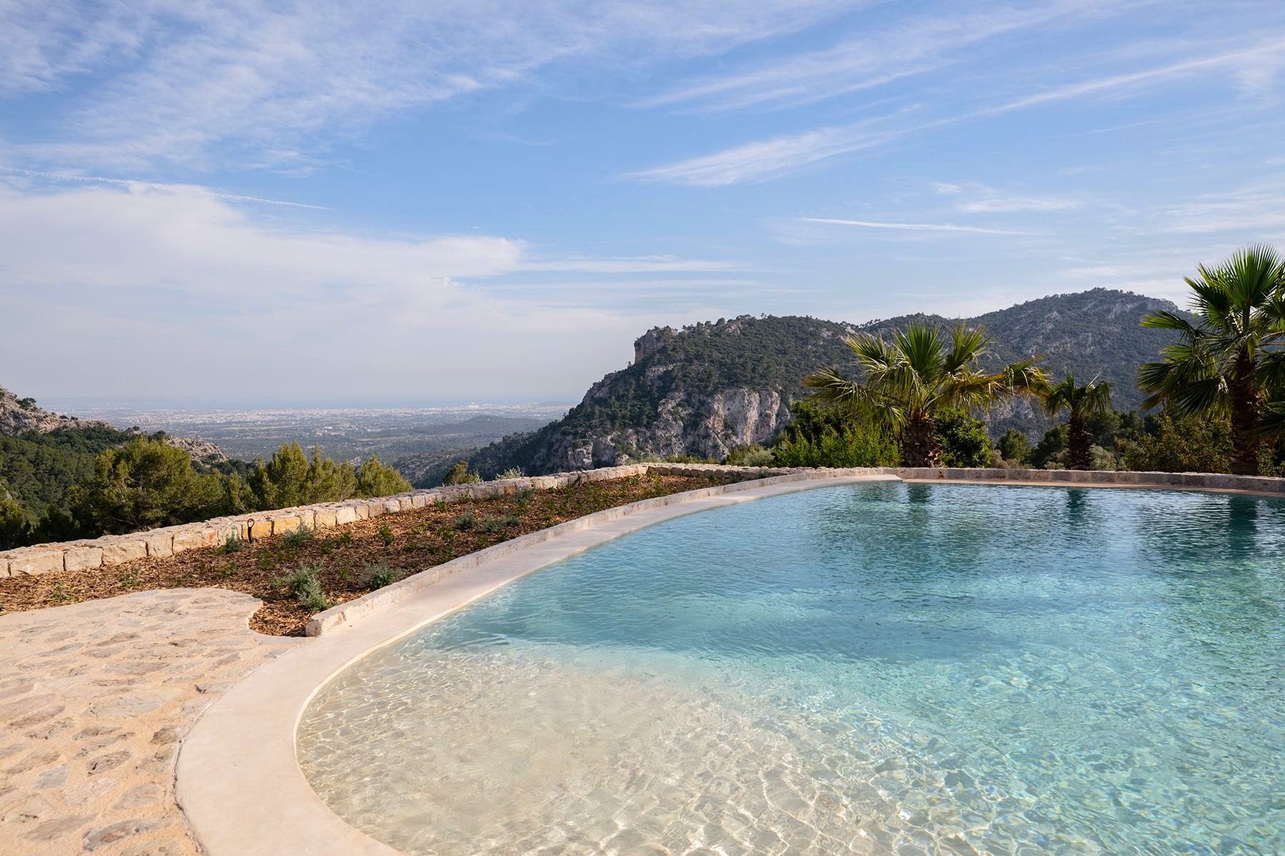 Pool with mountain views at Son Veri, Mallorca