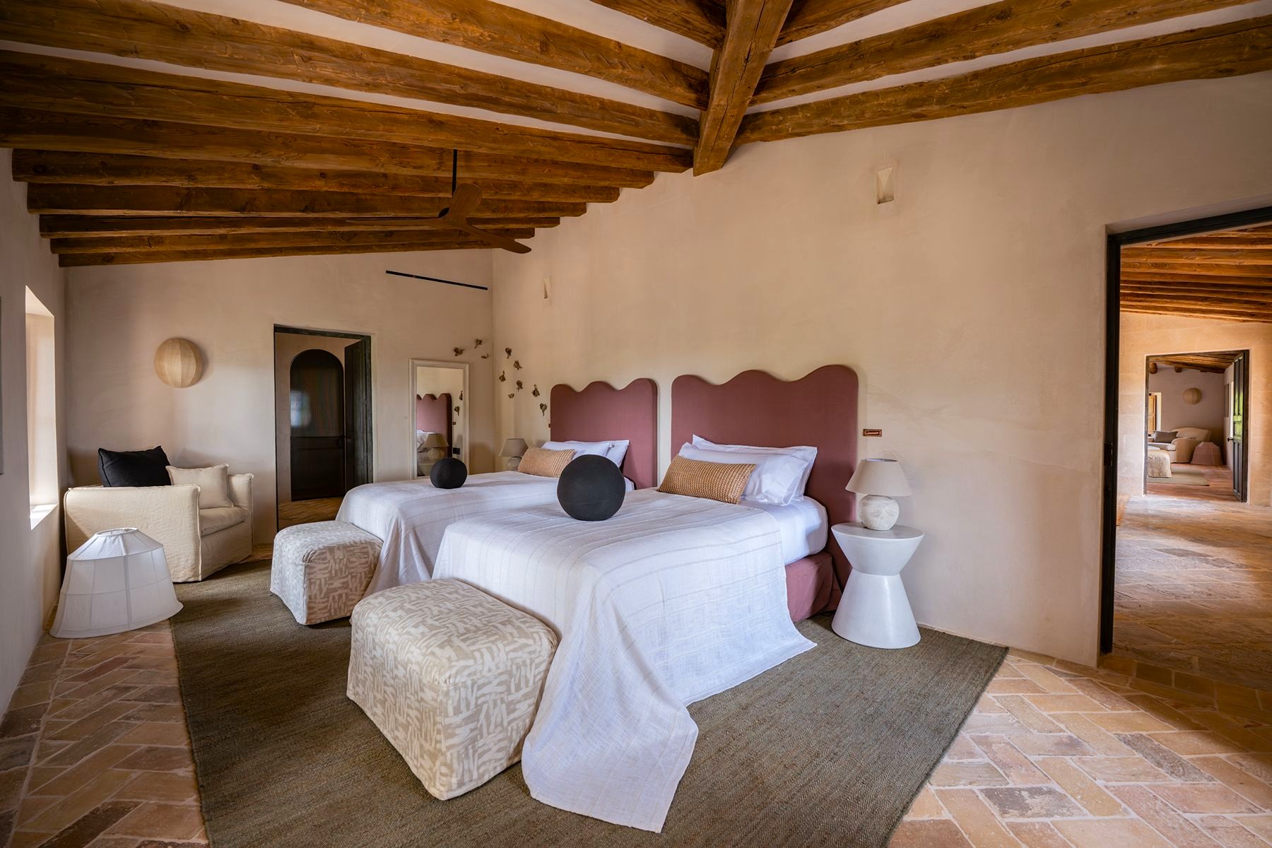 Twin bedroom at Son Veri, Mallorca