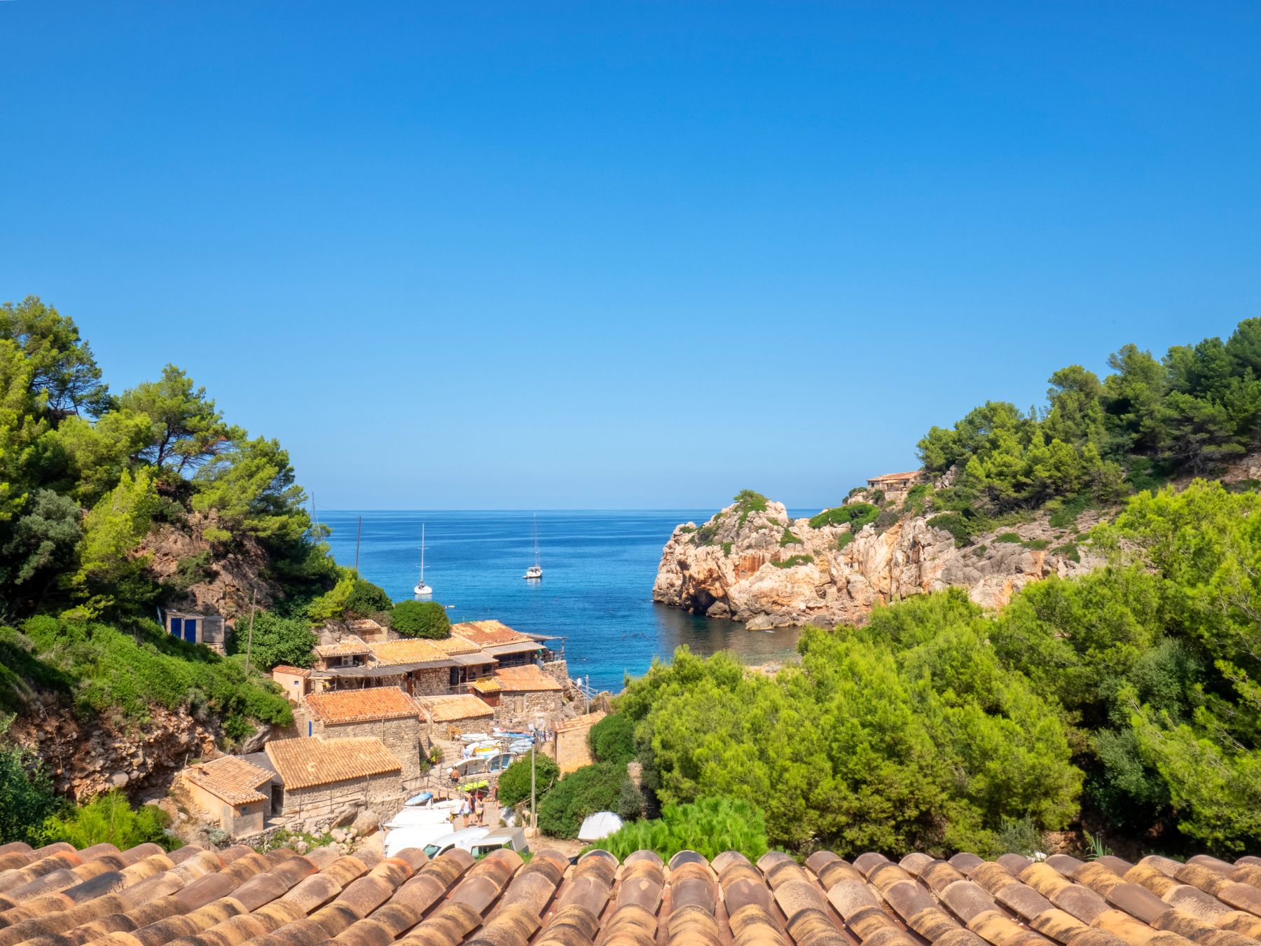 View of Cala Deia at Villa Caleta, Mallorca