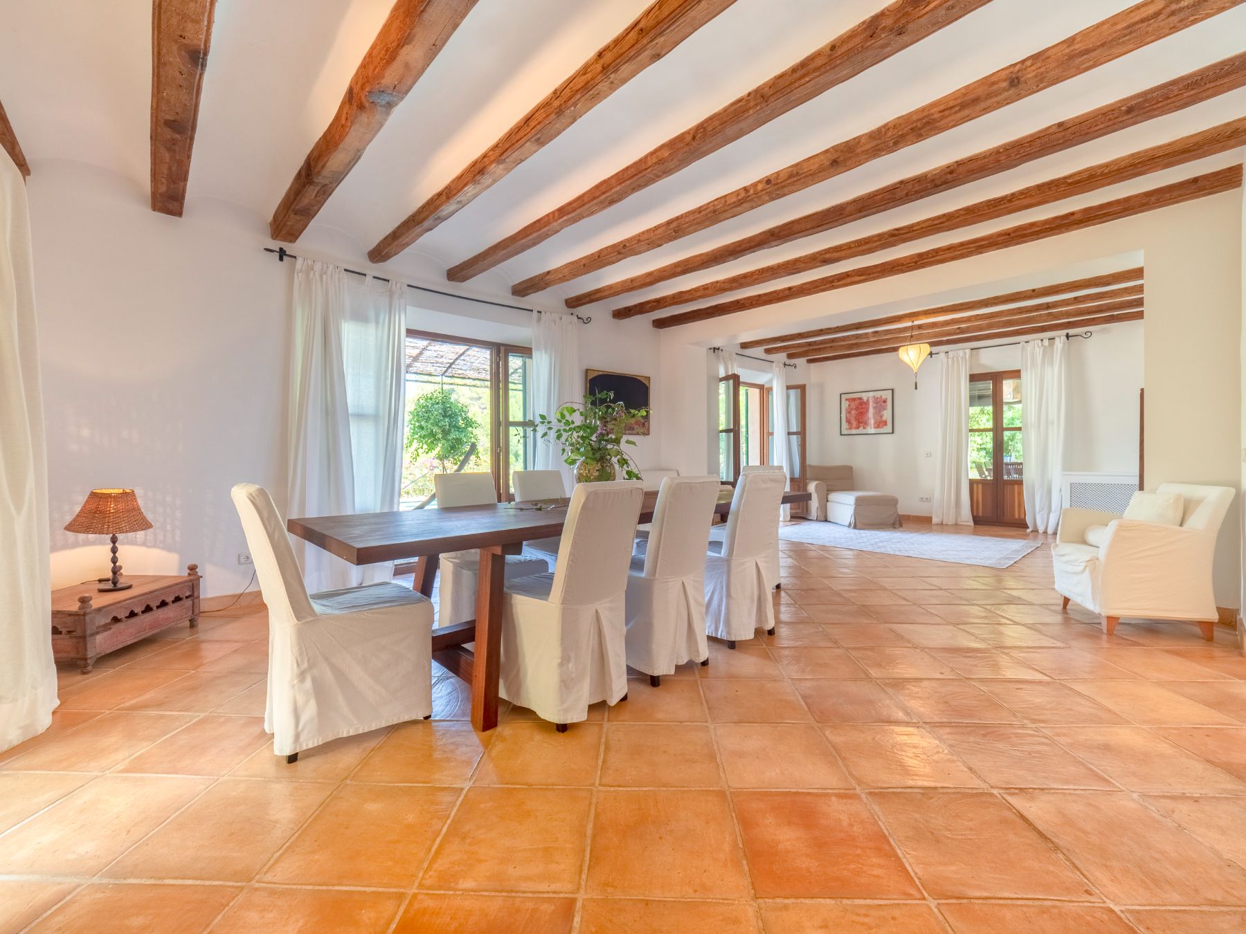 Dining room at Villa Caleta, Mallorca