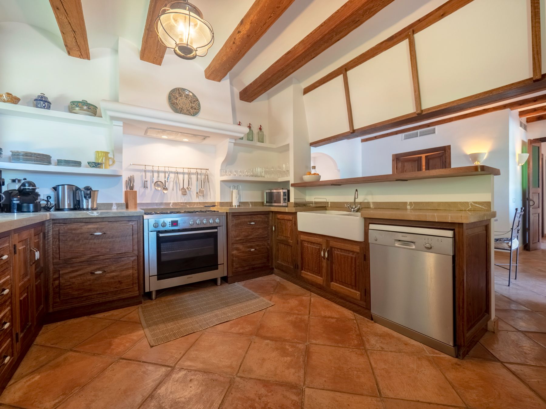 Kitchen at Villa Caleta, Mallorca