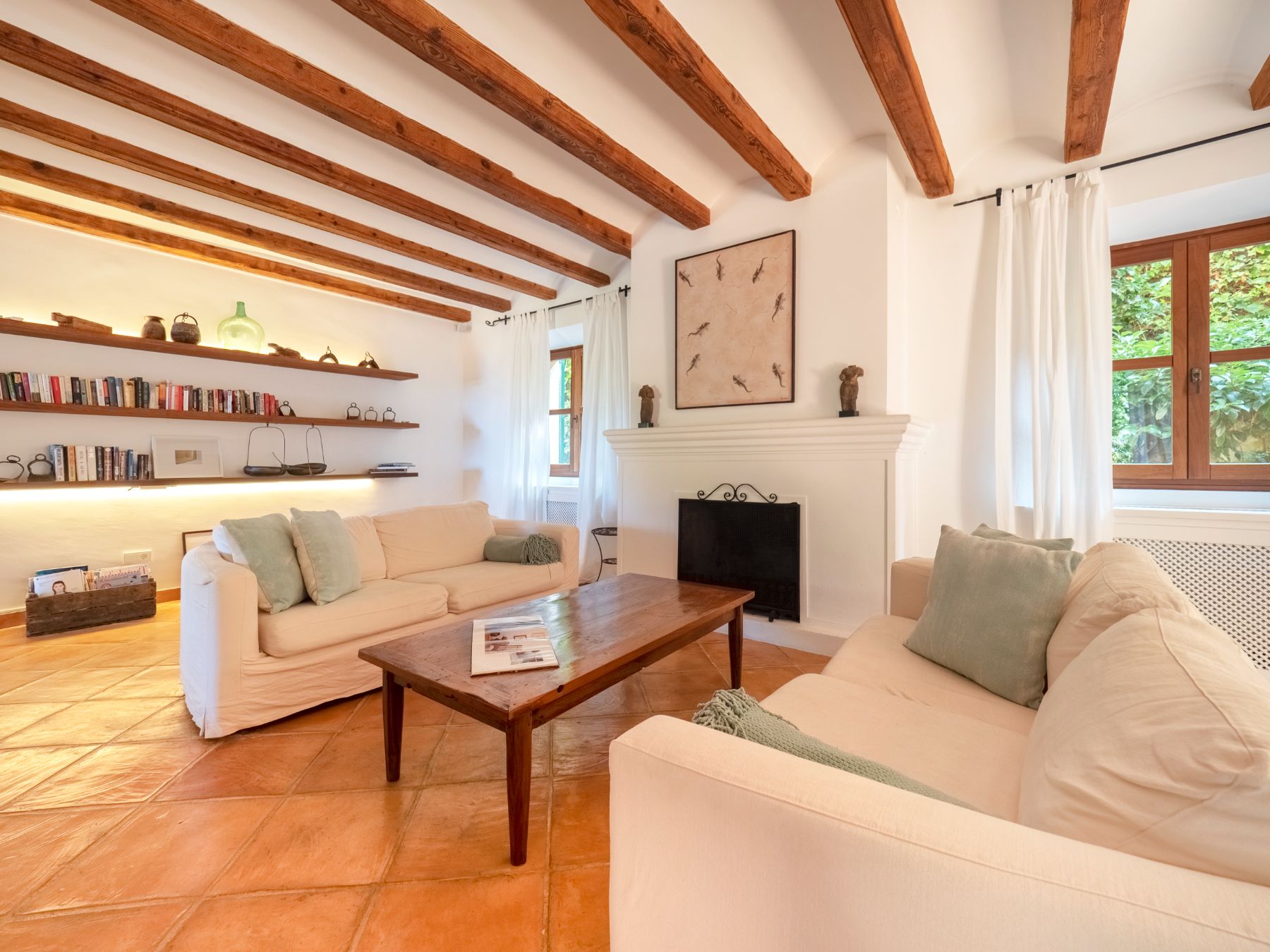 Living room at Villa Caleta, Mallorca