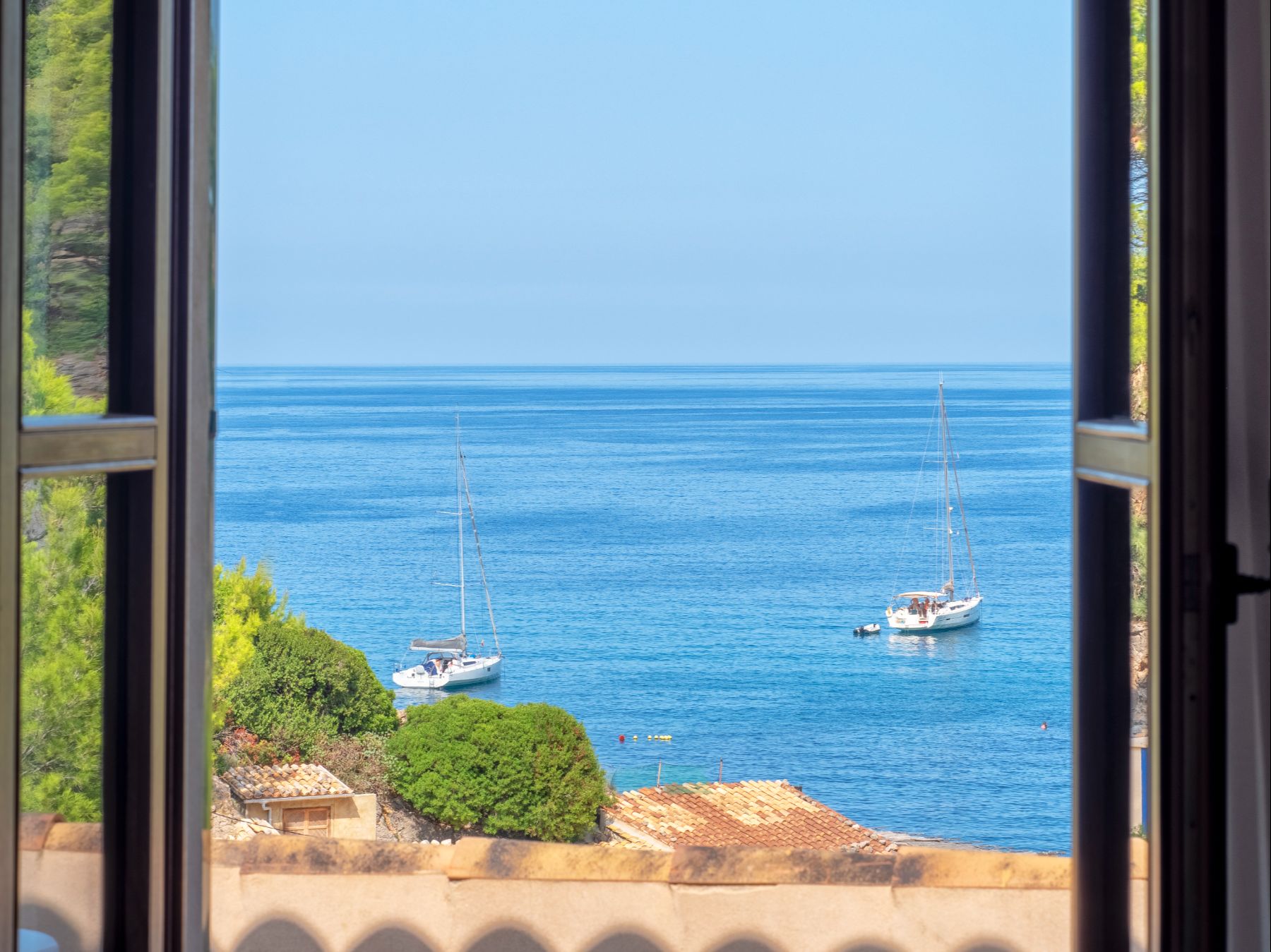 View of the sea from Villa Caleta, Mallorca