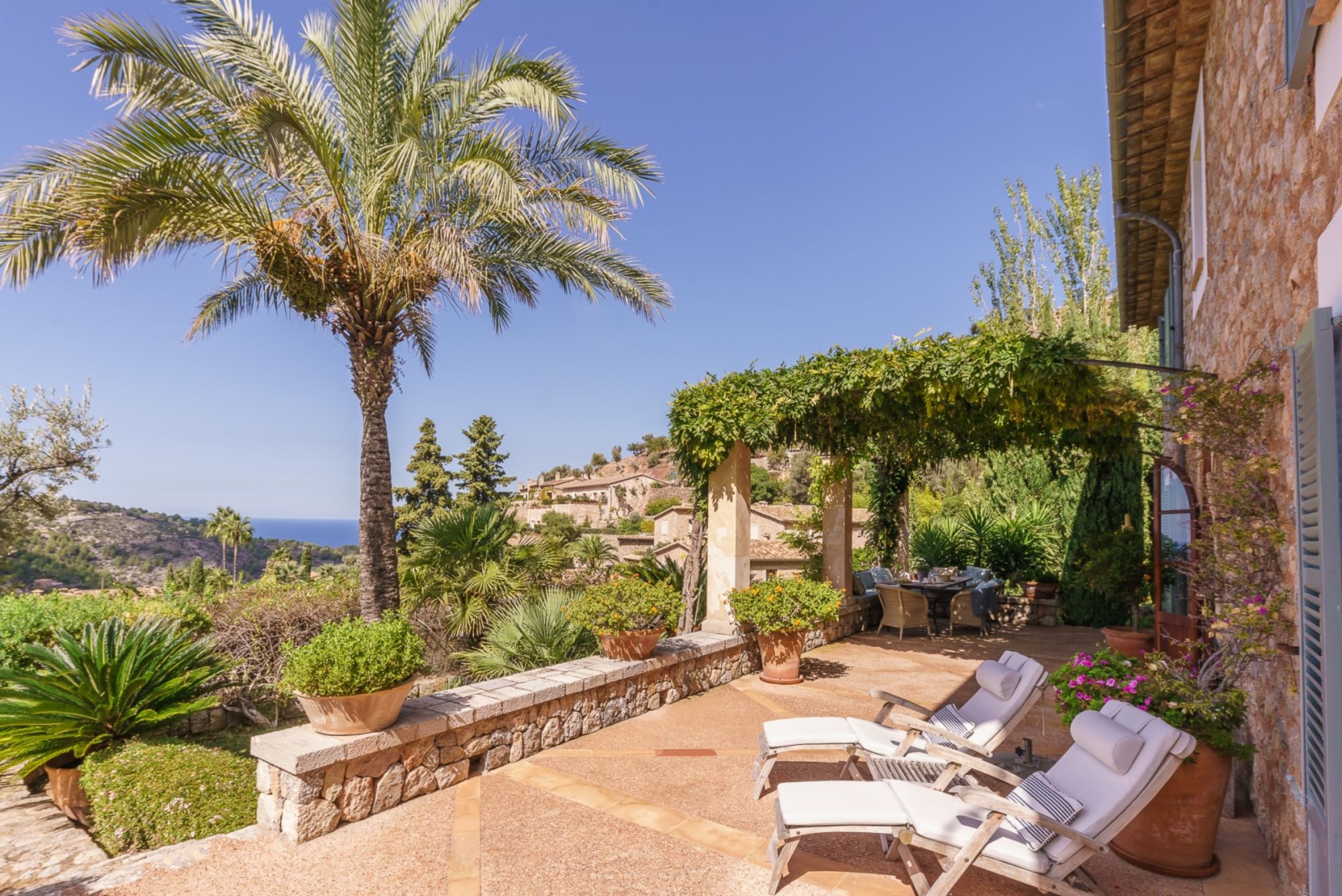 Sun terrace at Villa Casa Encantata