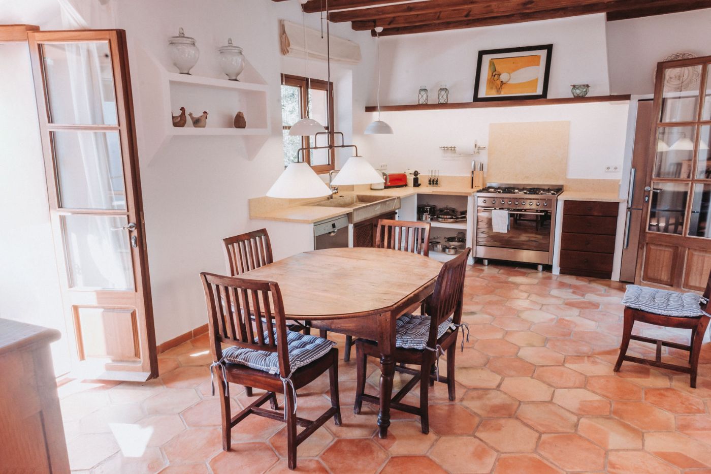 Dining room and Kitchen at Villa Cascada