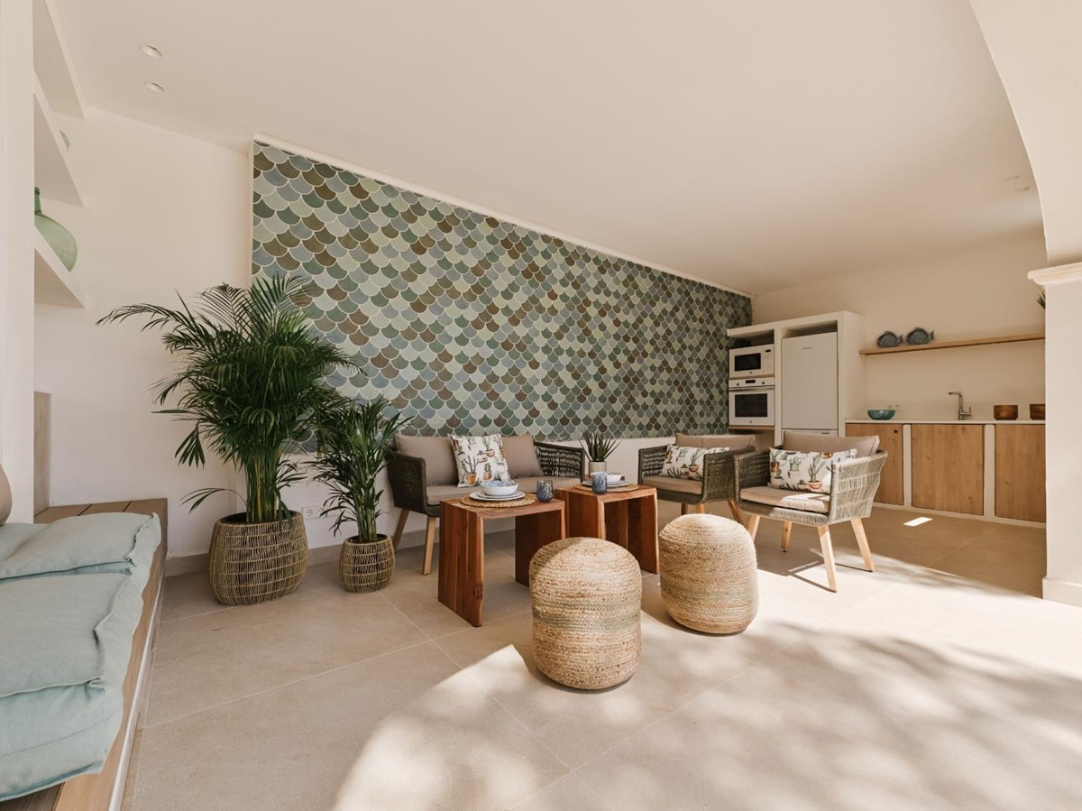 Outdoor kitchen area at Villa Celeste, Mallorca