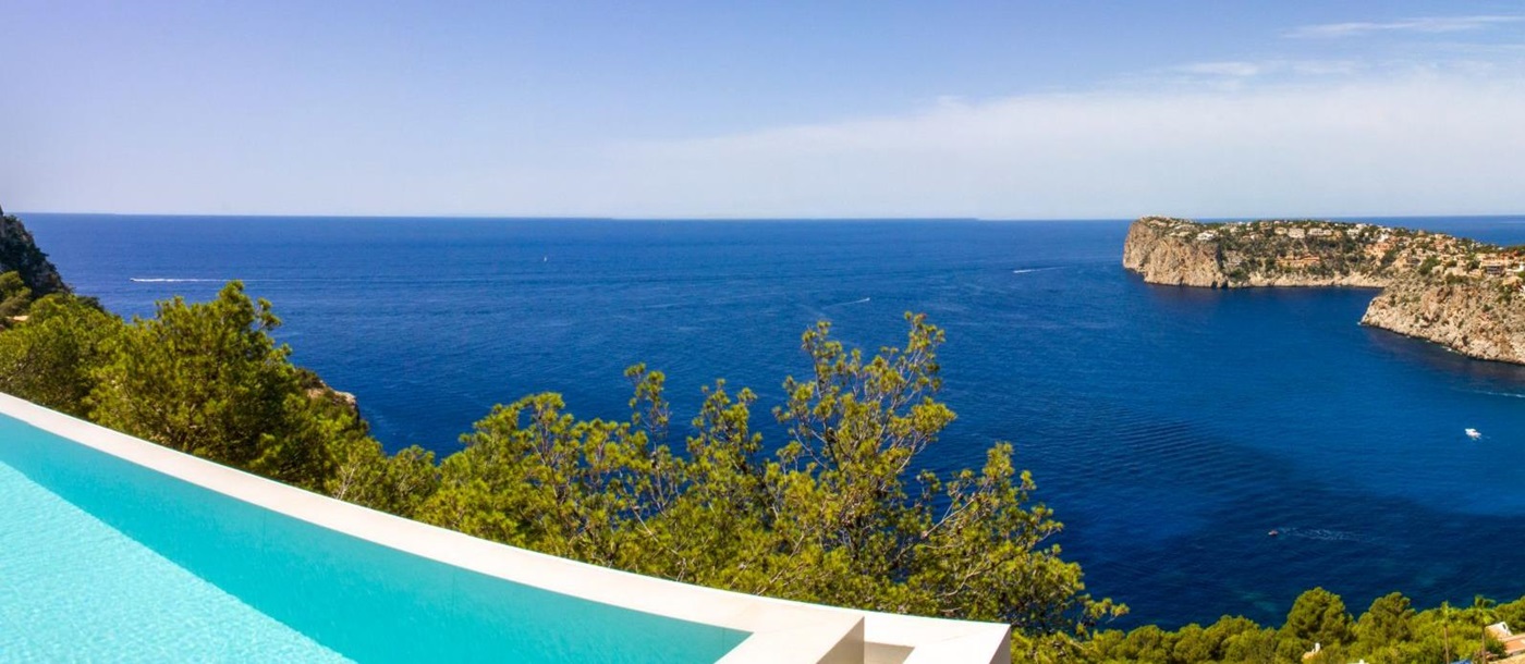 Swimming pool with Balearic Sea views at Villa Escaparate in Mallorca