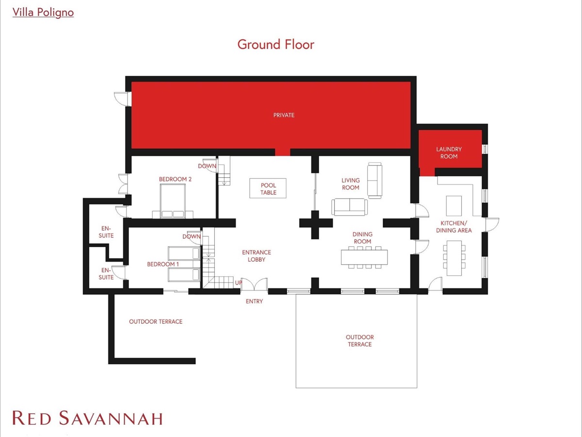 Villa Poligono ground floor floorplan