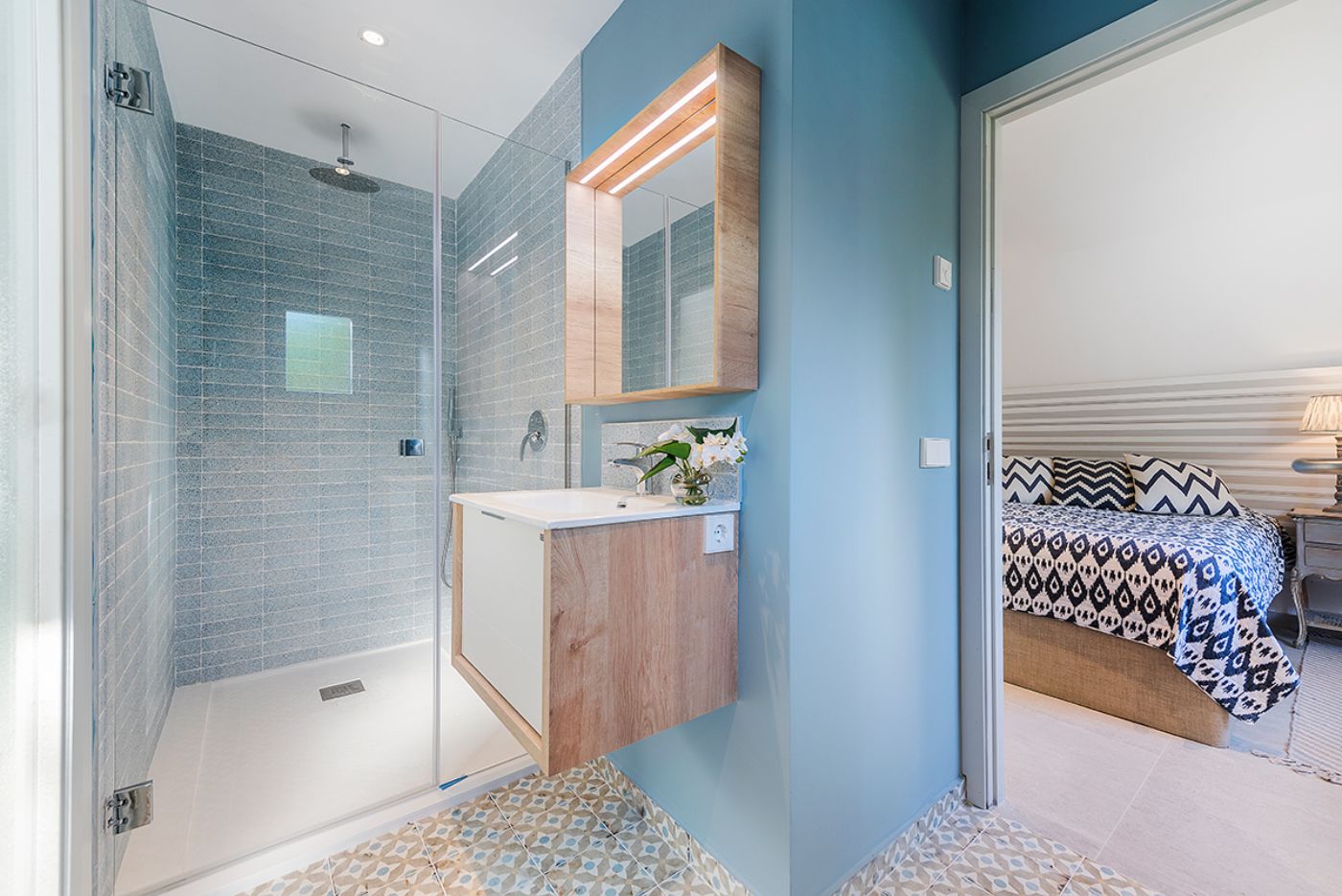 En-suite at Villa Pollenca in Mallorca