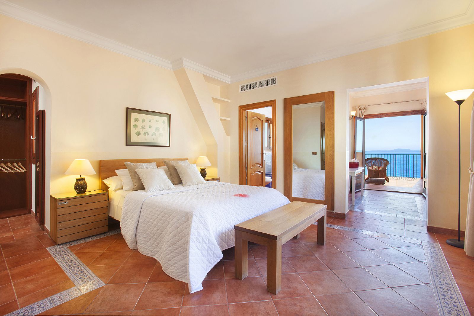Master bedroom at Villa Santuario