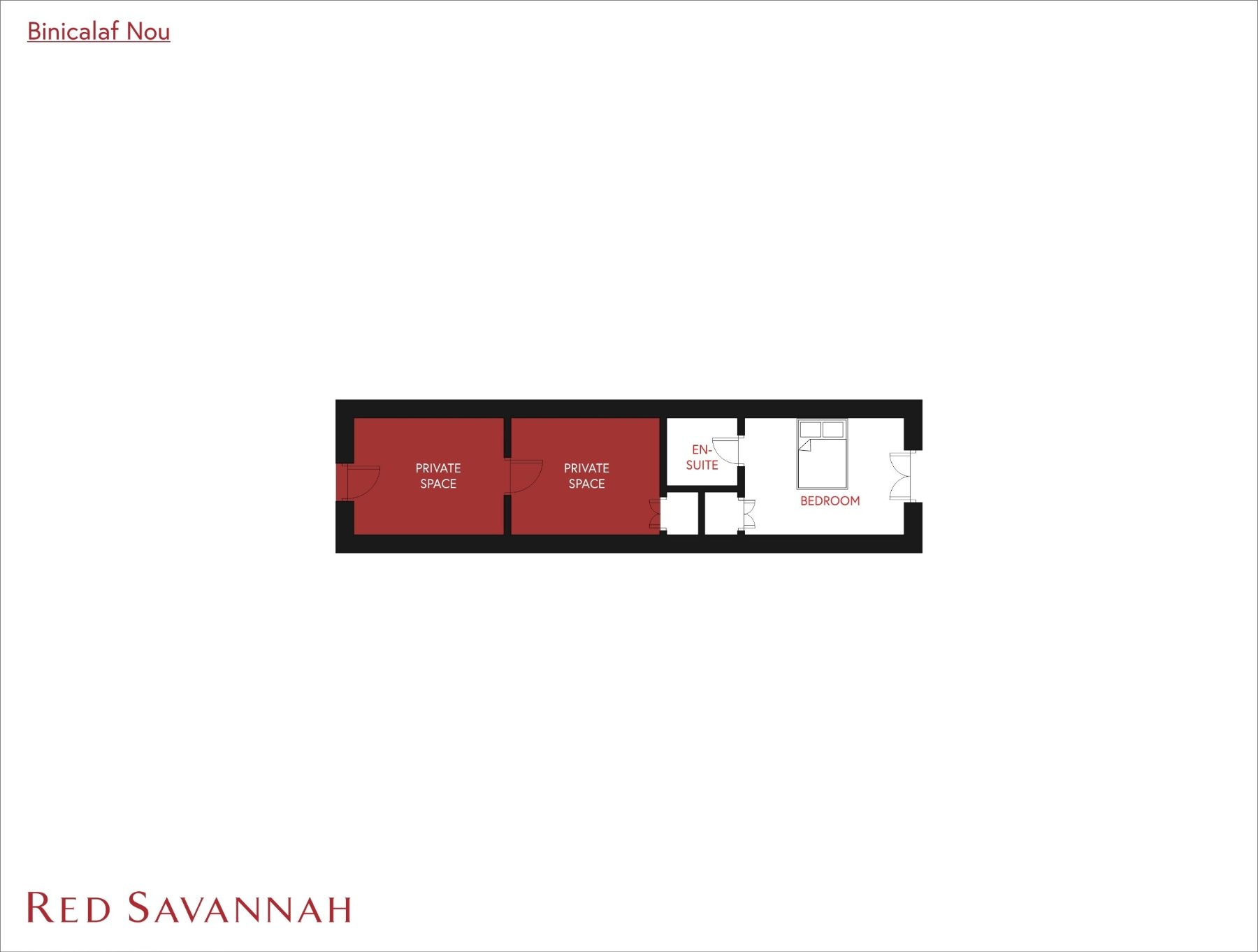 Guest bedroom floor plan at Binicalaf