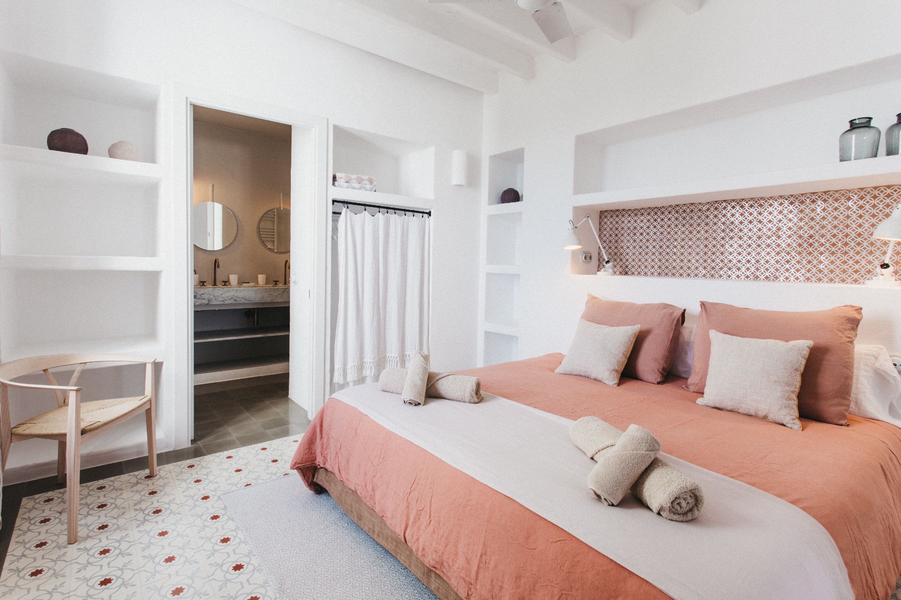 Double bedroom at Casa Benedicta, Menorca