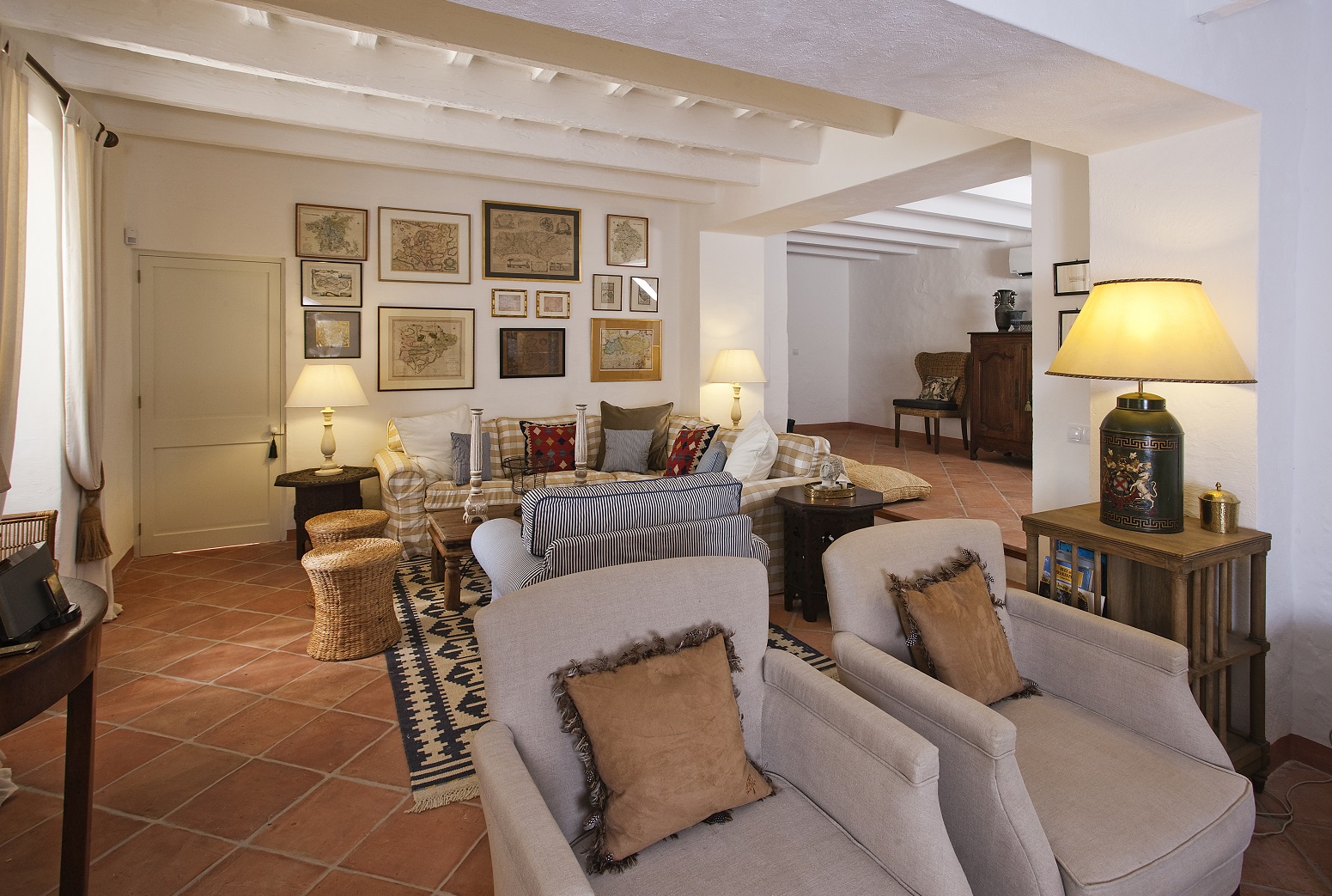 The lounge at Finca Tortuga