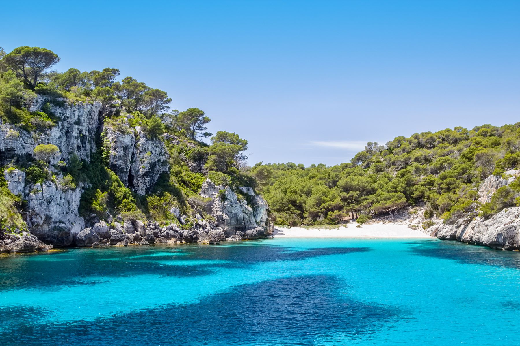 Cala Macarelleta beach in Menorca