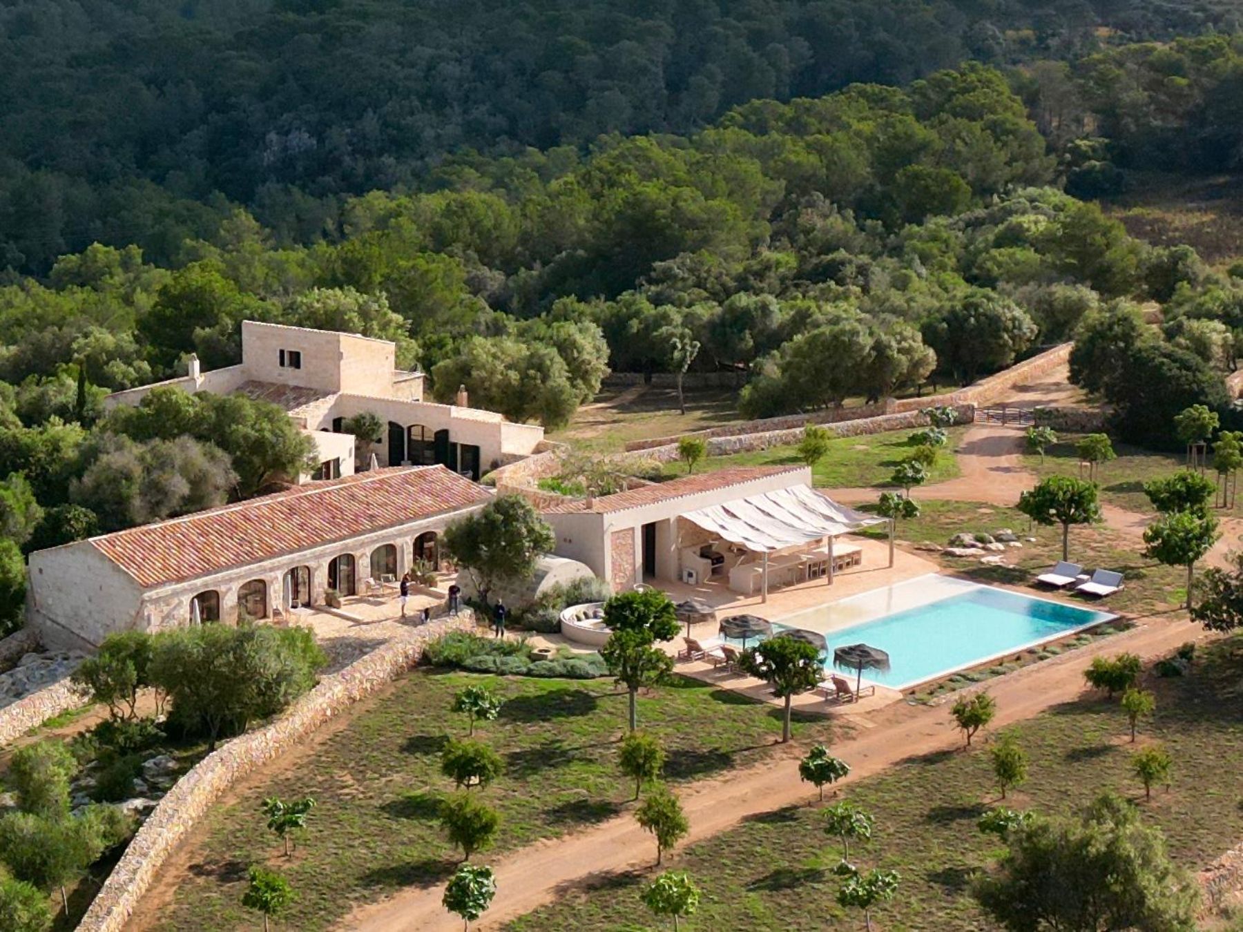 Aerial view of Villa Solana, Menorca
