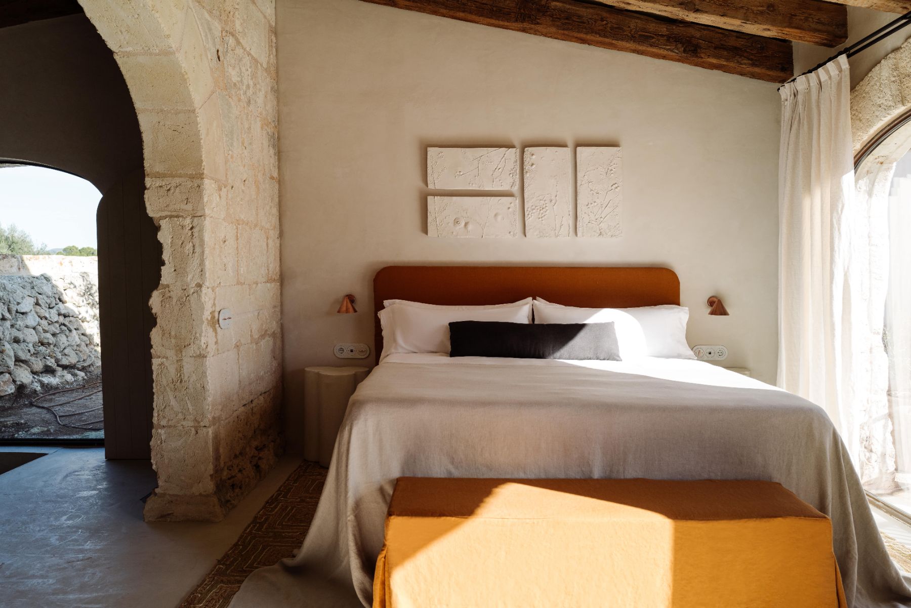 Double bedroom at Villa Solana, Menorca