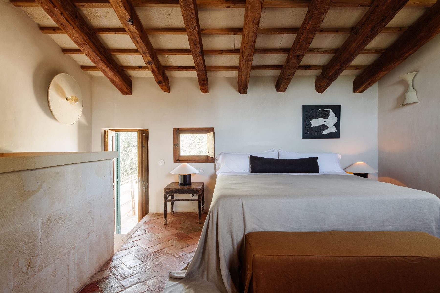 Double bedroom at Villa Solana, Menorca