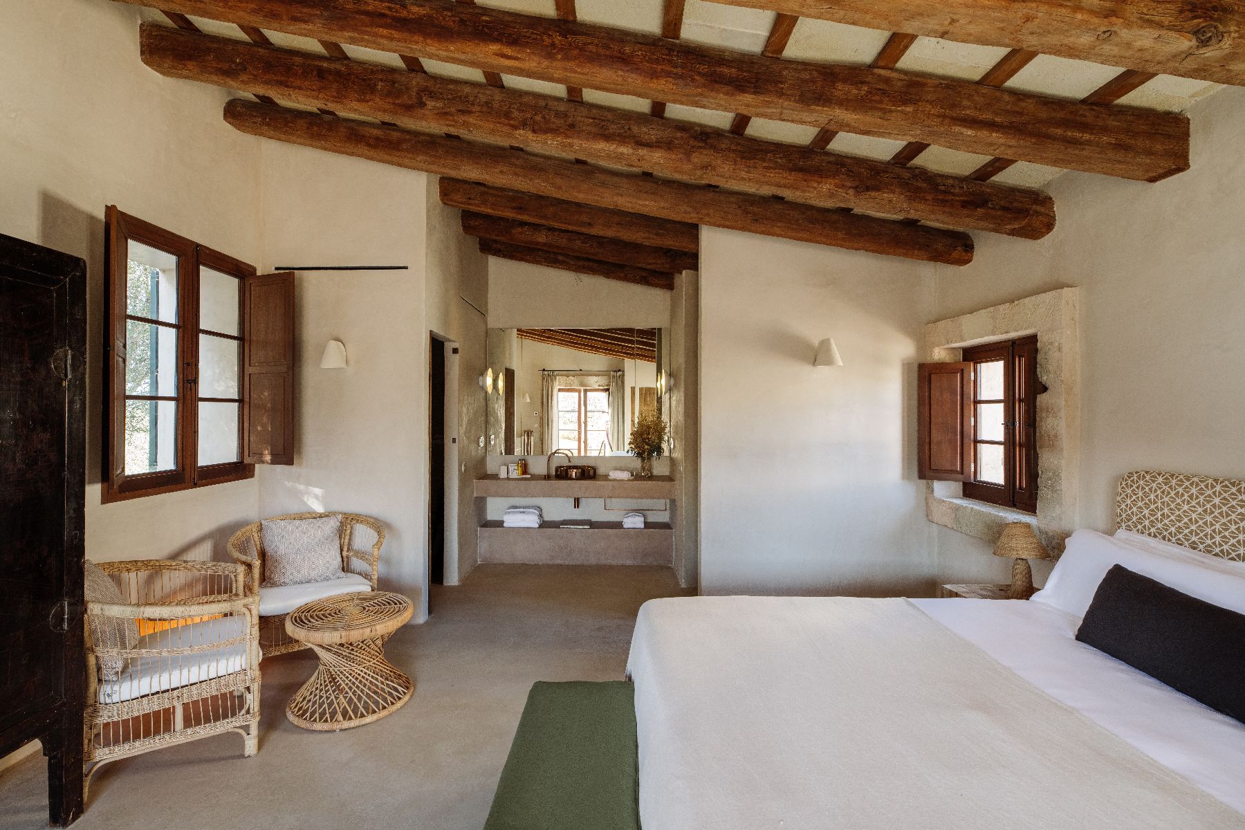 Double bedroom at Villa Solana, Menorca