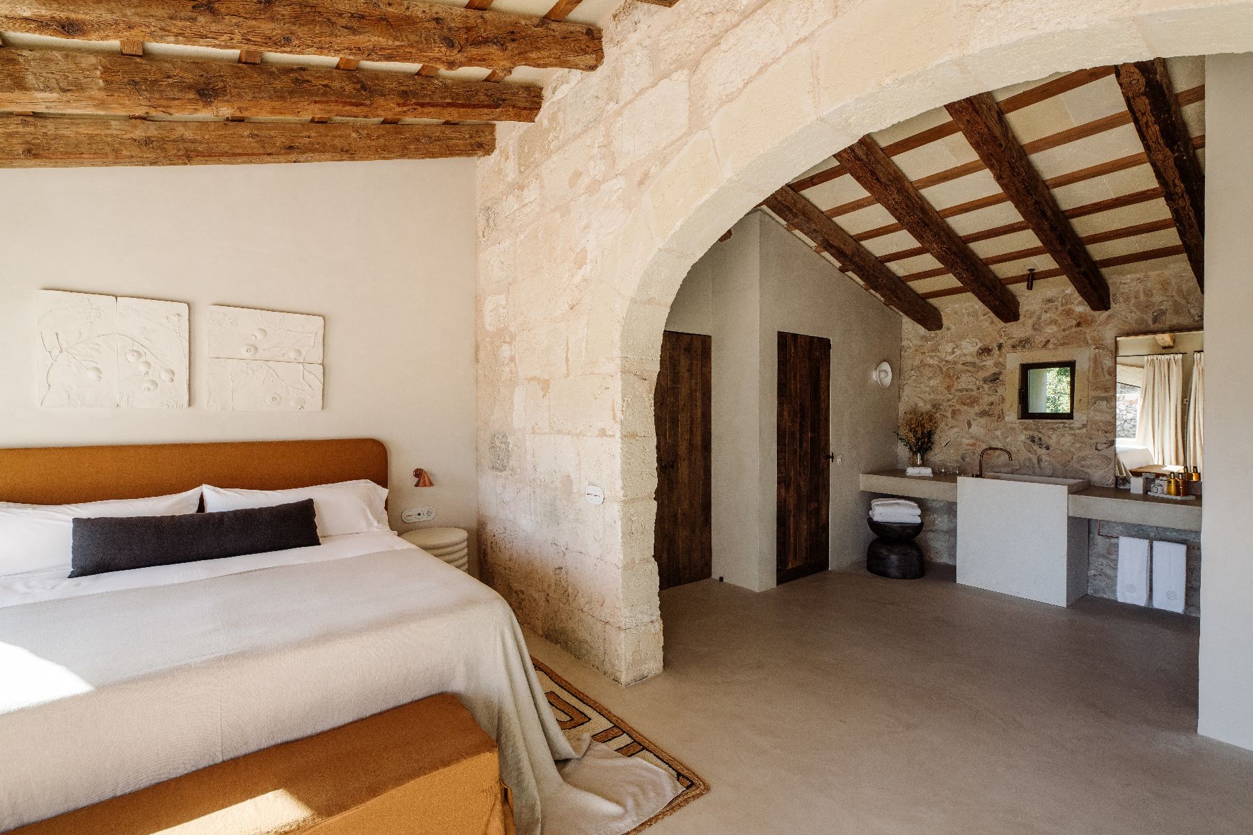 Double bedroom at Villa Solana, Menorca