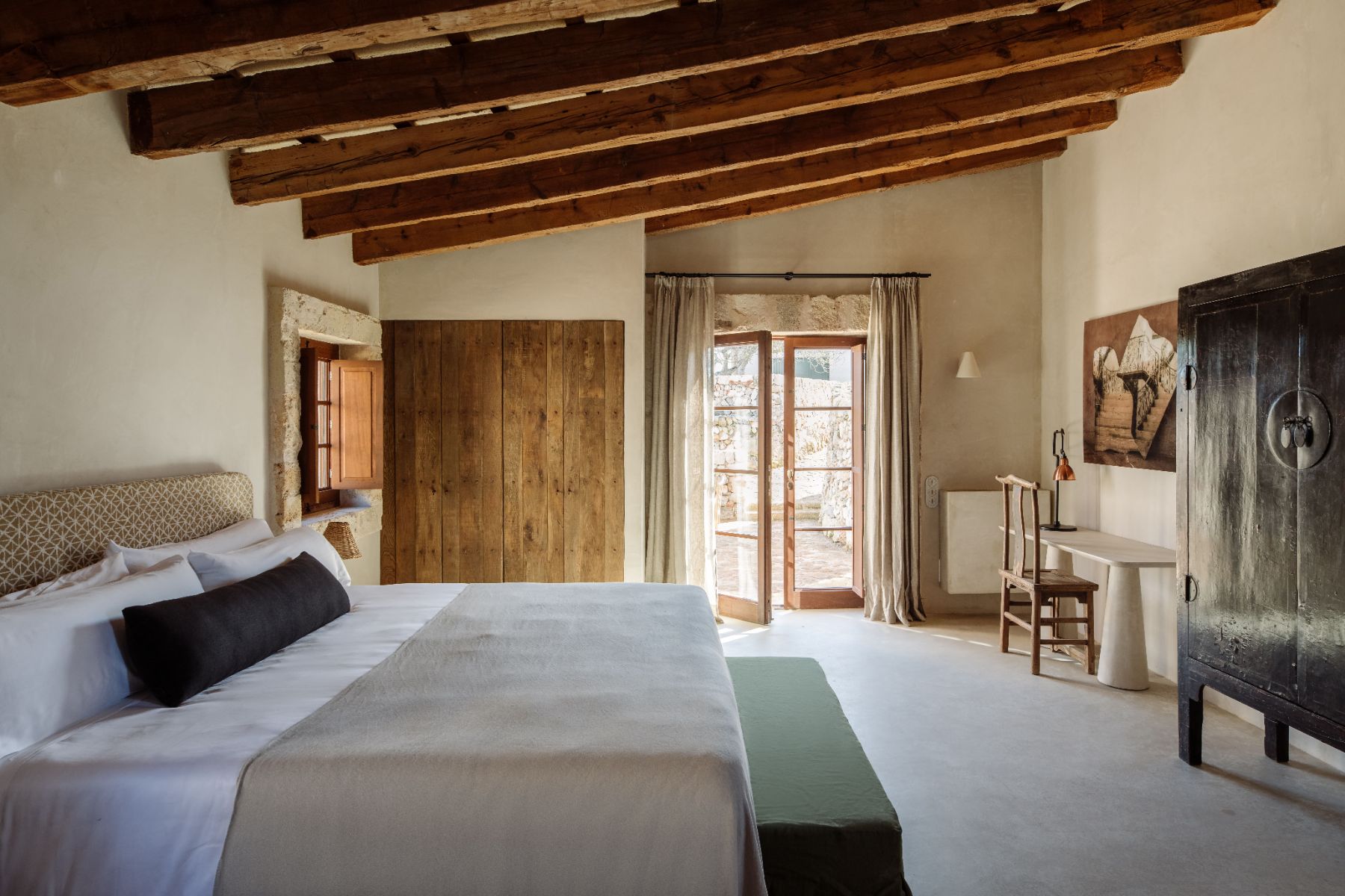 Double bedroom at Villa Solana, Menorca