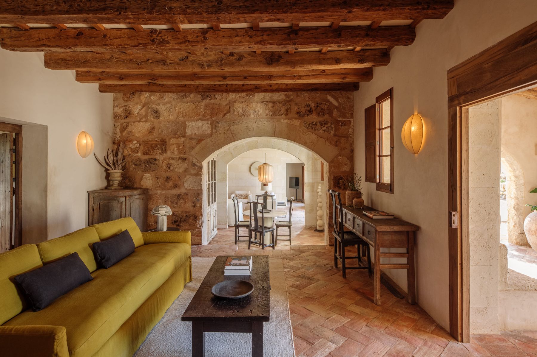 Living room at Villa Solana, Menorca