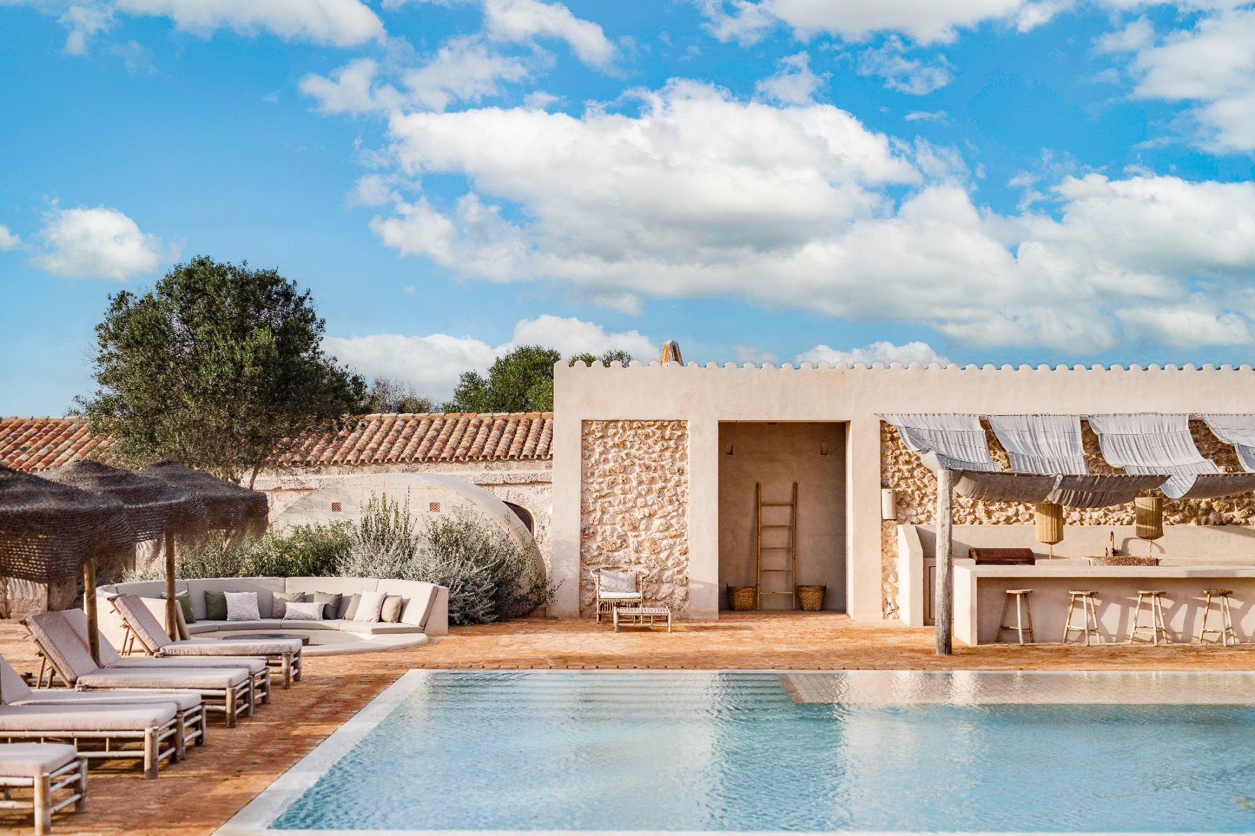 Swimming pool at Villa Solana in Menorca