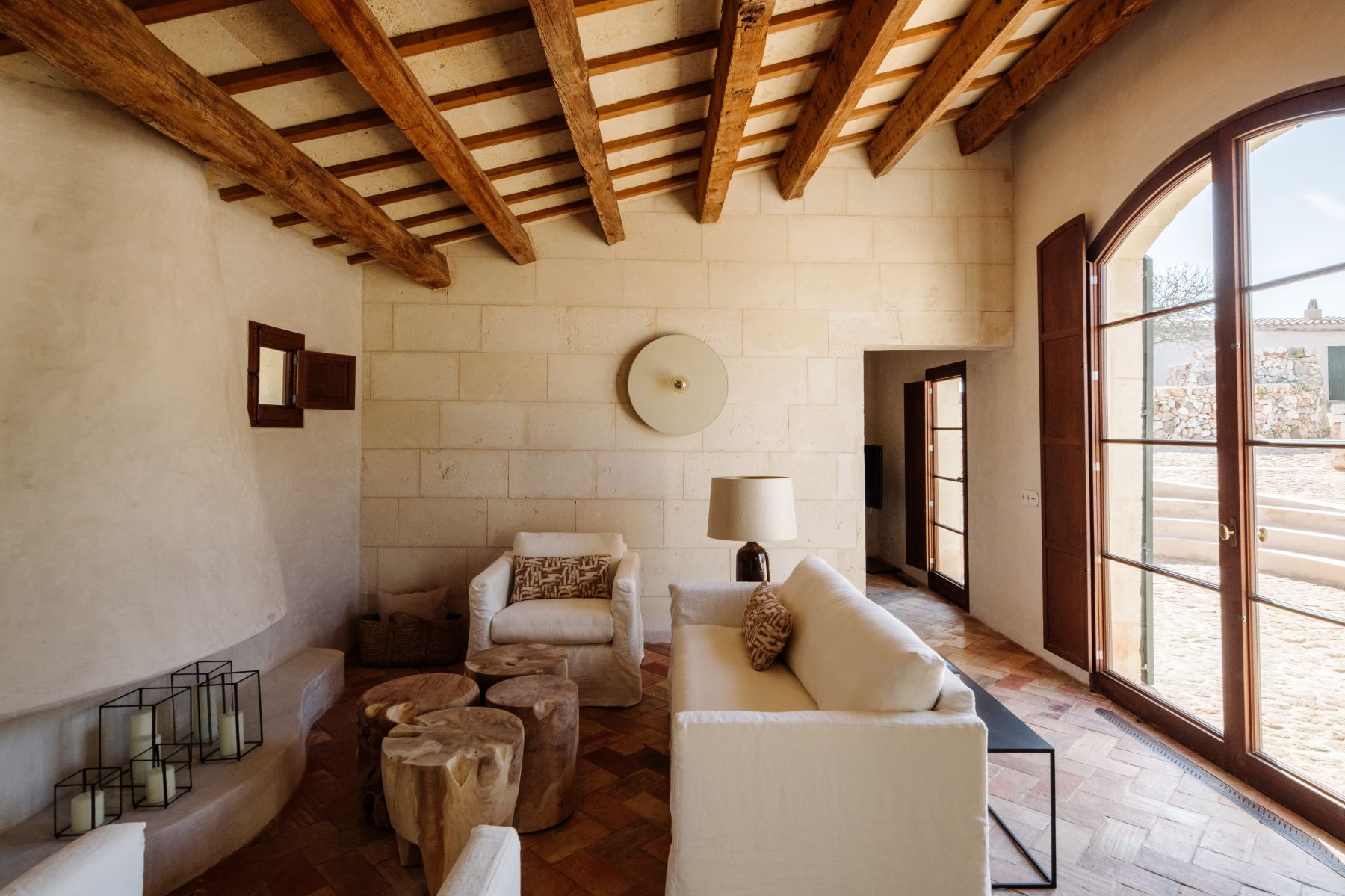 Living room at Villa Solana, Menorca