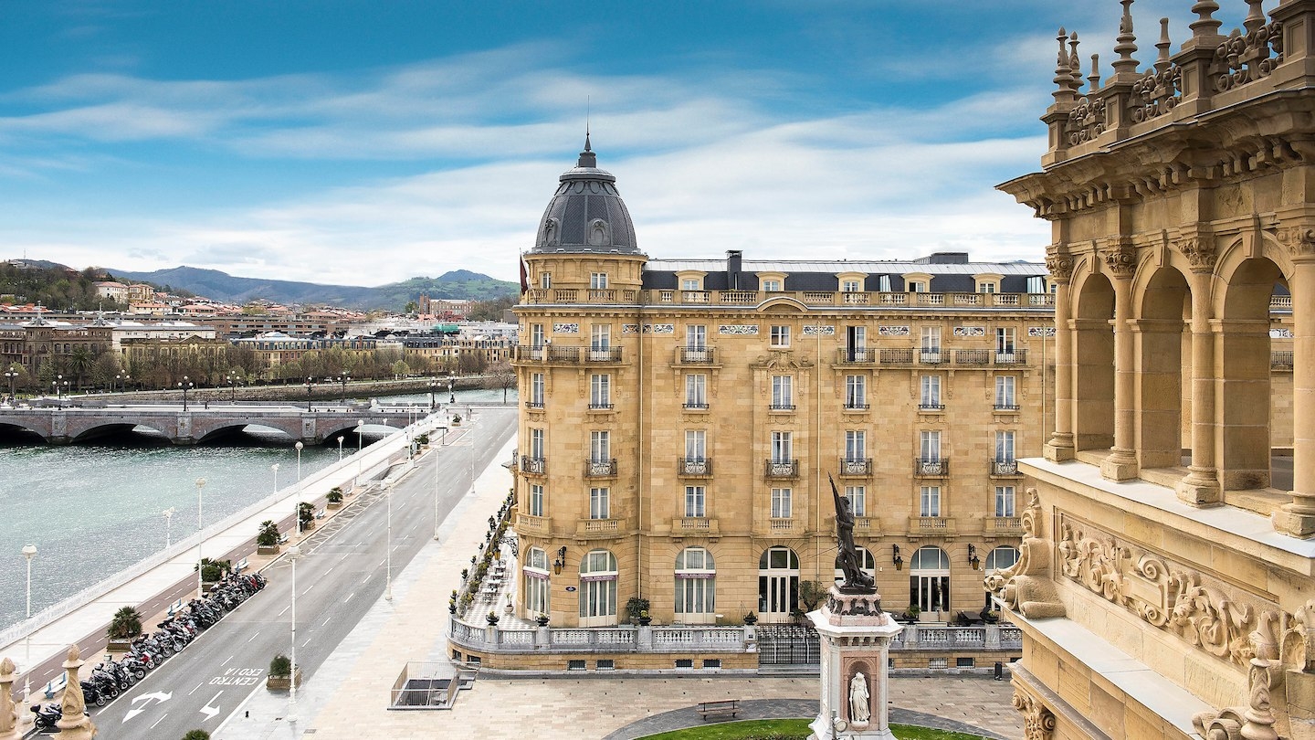 Exterior of Maria Cristina in San Sebastian, Spain