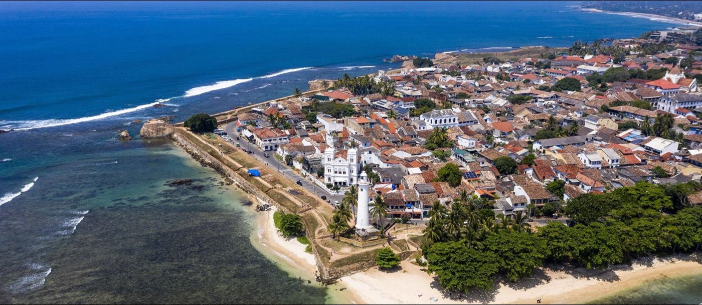 Aerial view of Amangalla in Galle, Sri Lanka