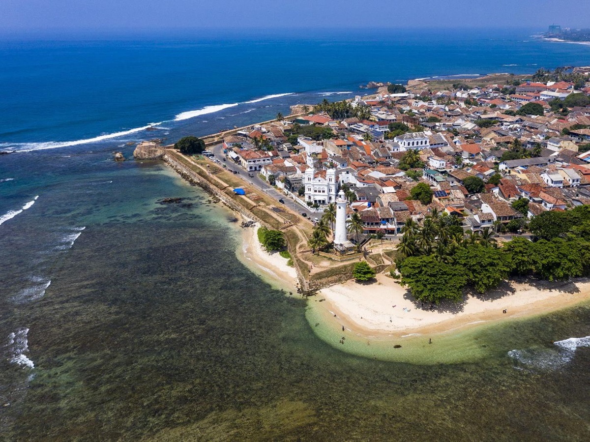 Aerial view of Amangalla in Galle, Sri Lanka