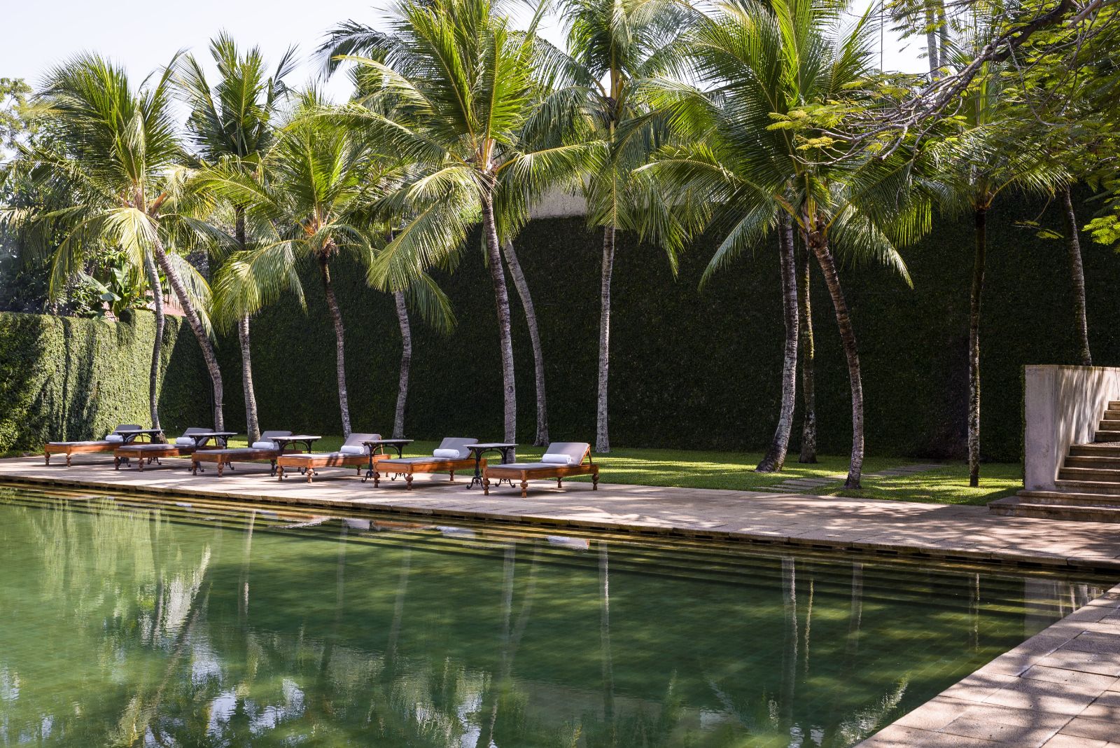 Poolside at Amangalla in Galle, Sri Lanka