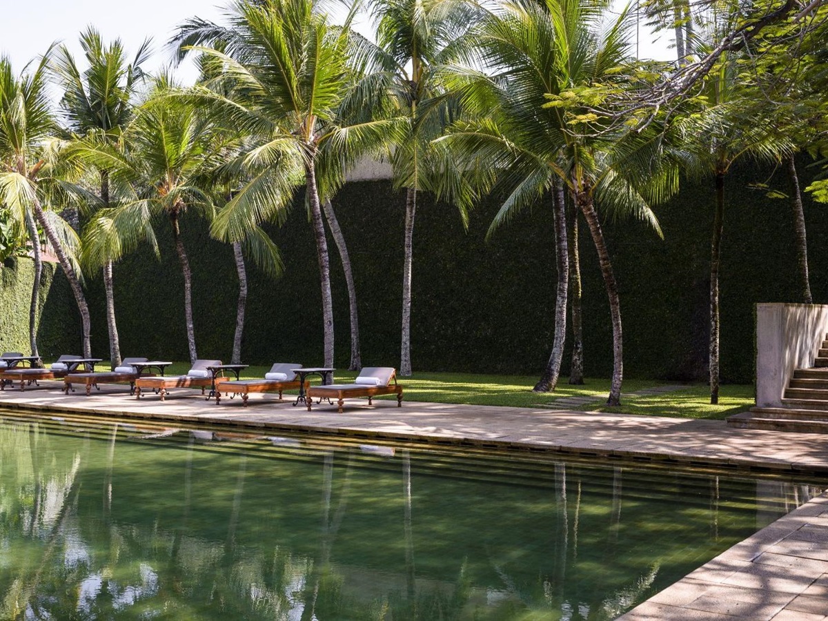 Poolside at Amangalla in Galle, Sri Lanka