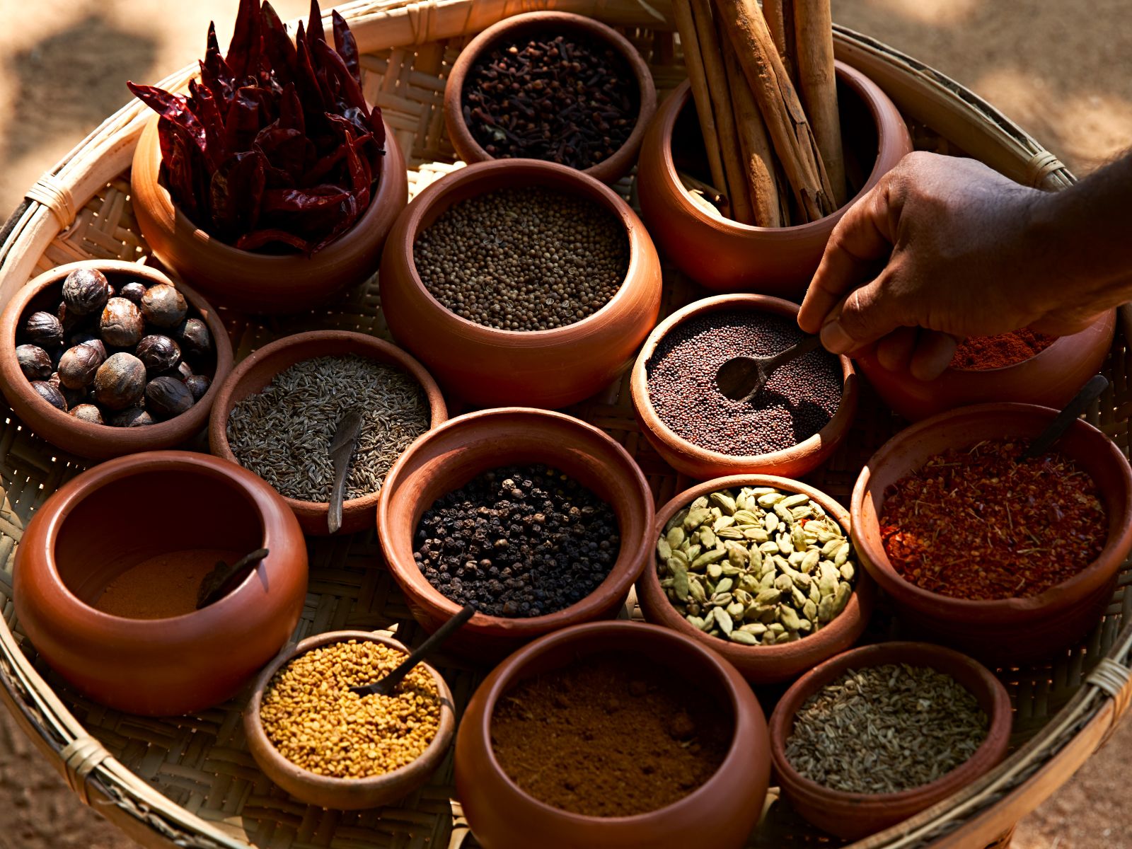 Ingredients used for a cooking demonstration at Amanwella