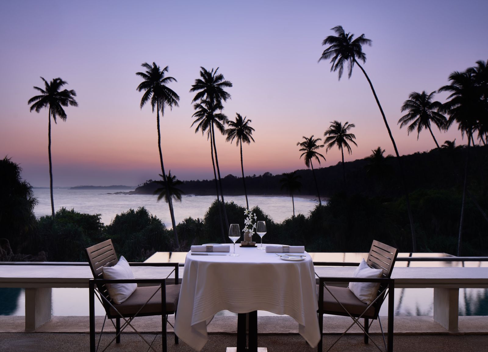 Alfresco dining at Amanwella in Sri Lanka's southern province