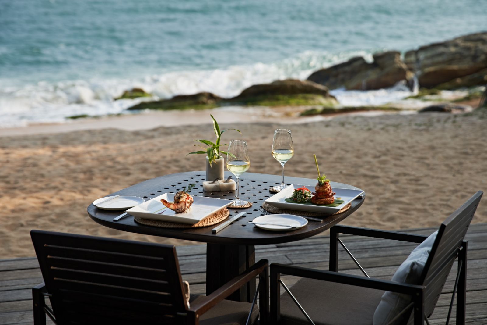 Beach dining at Amanwella in Sri Lanka's southern province