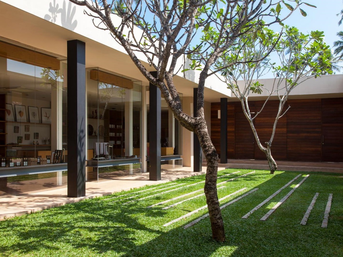 Courtyard area at Amanwella in Sri Lanka's southern province