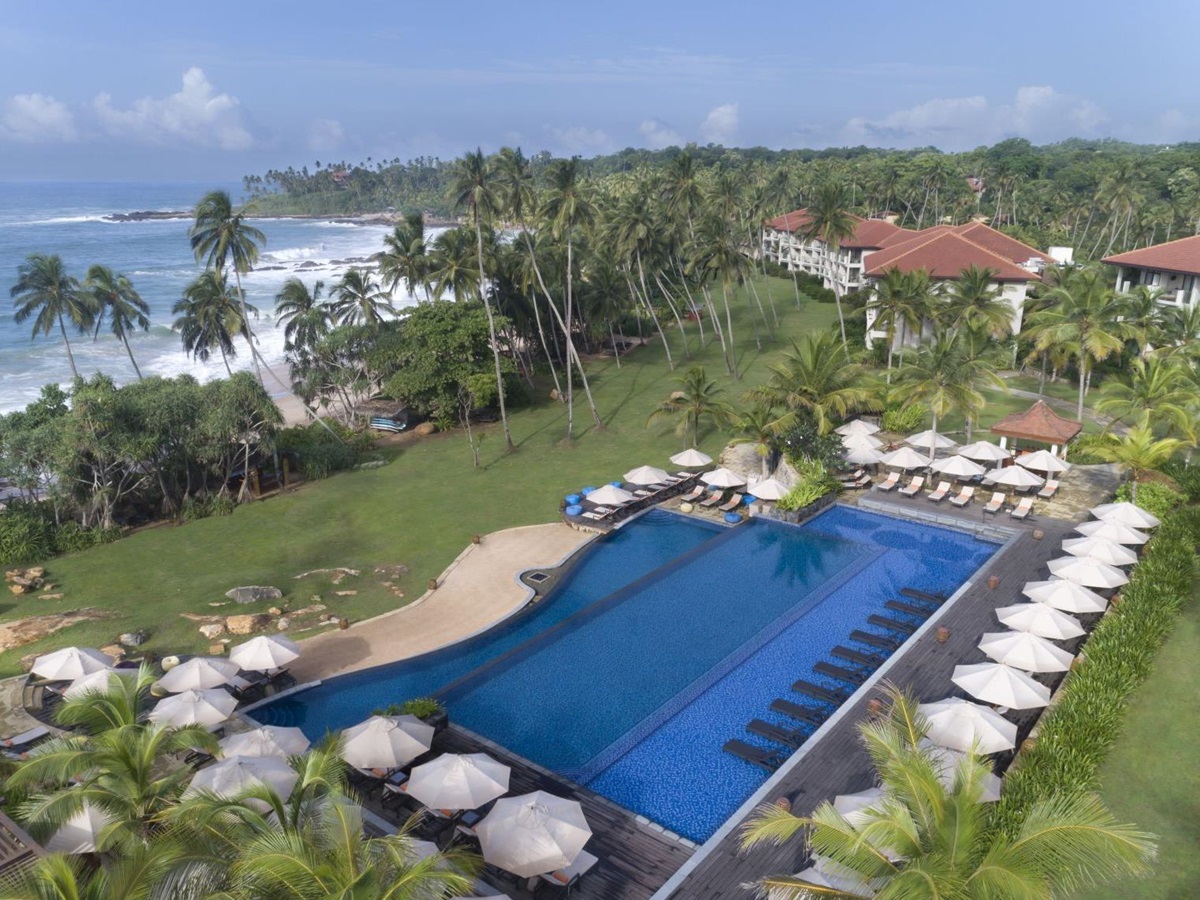 Aerial view of the Anantara Peace Haven Tangalle Resort Sri Lanka
