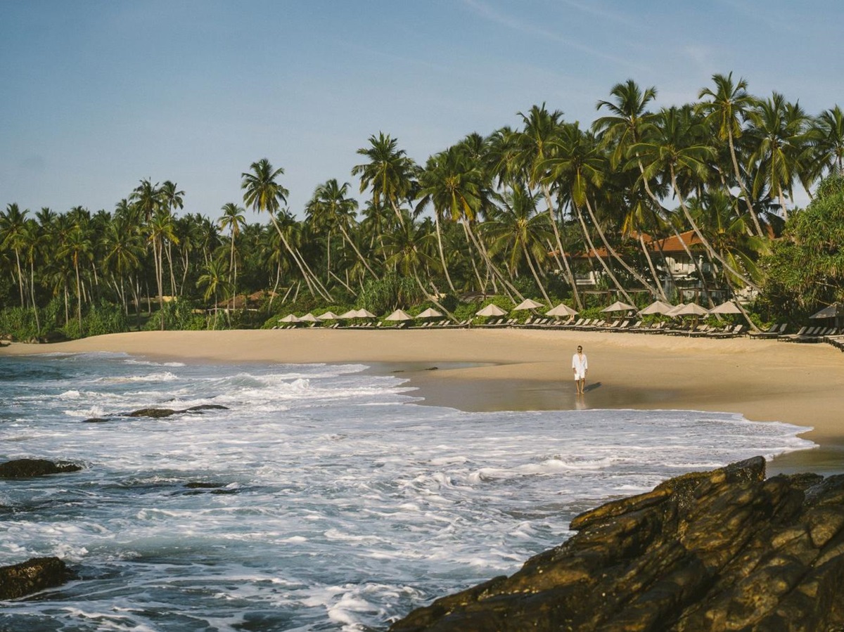 The beach at Anantara Peace Haven Tangalle Resort Sri Lanka