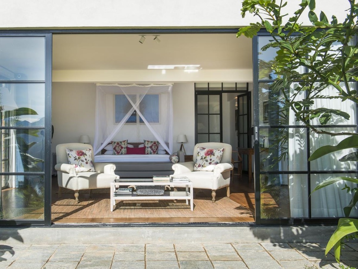 Warleigh room and terrace at Camelia Hills hotel Sri Lanka
