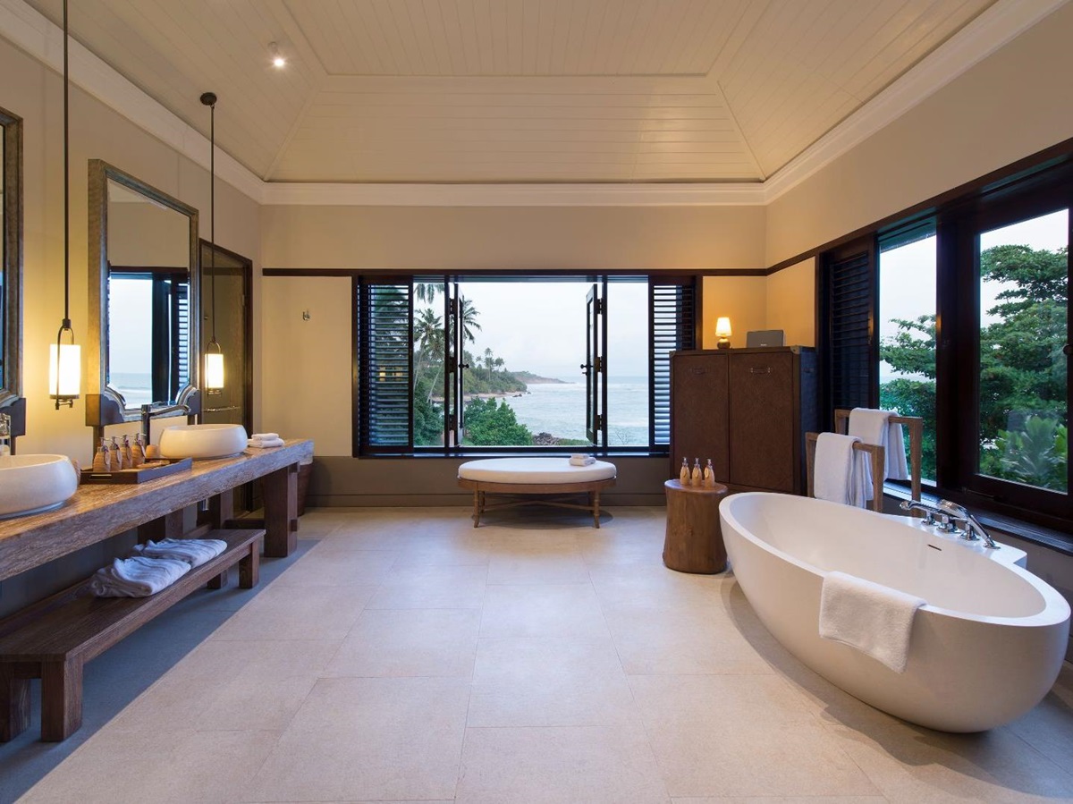 Bathroom at Cape Weligama in Sri Lanka's southern province
