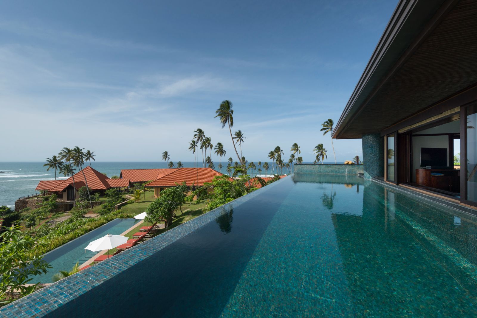Duplex pool villa infinity pool at Cape Weligama in Sri Lanka's southern province