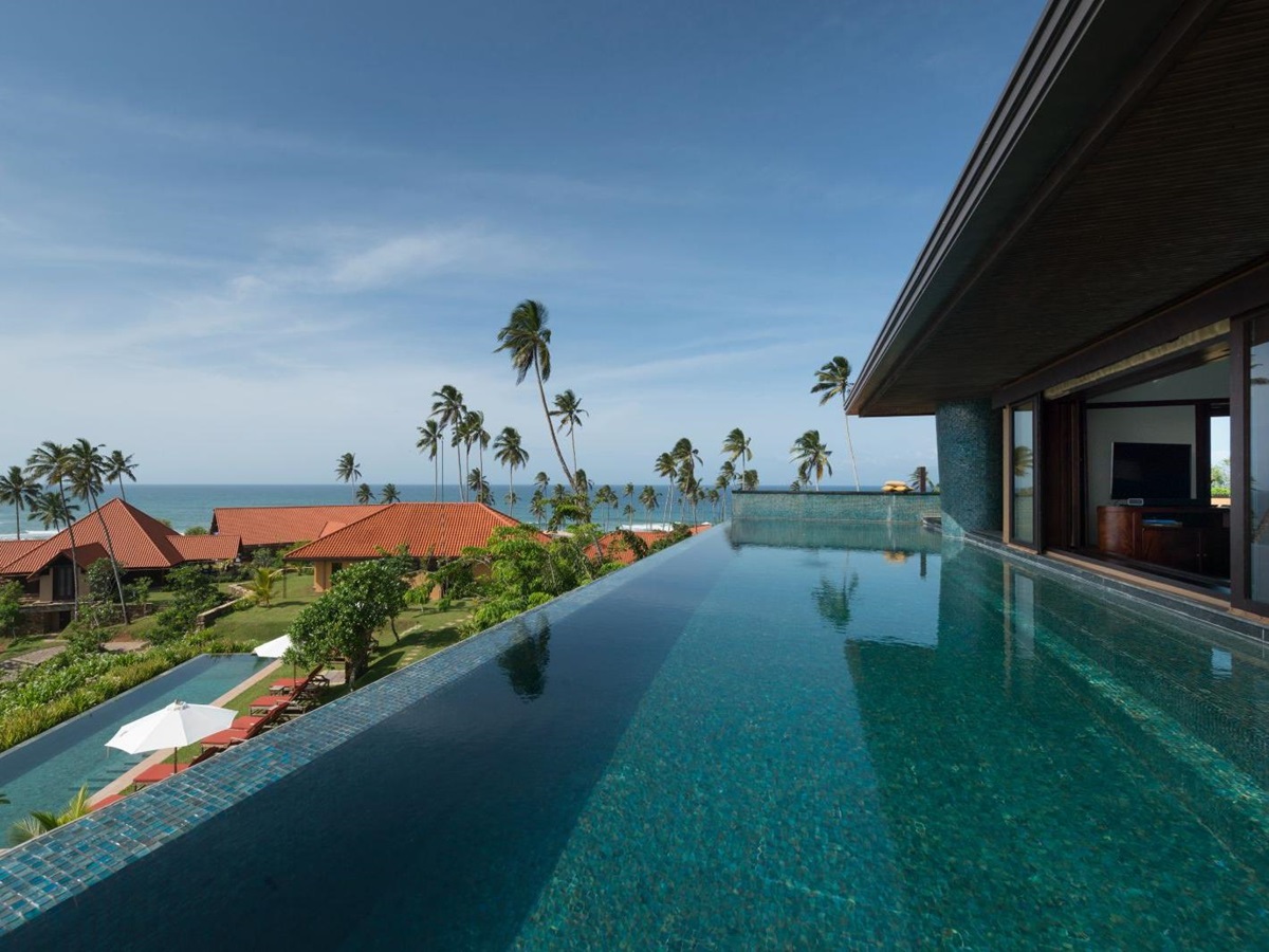 Duplex pool villa infinity pool at Cape Weligama in Sri Lanka's southern province