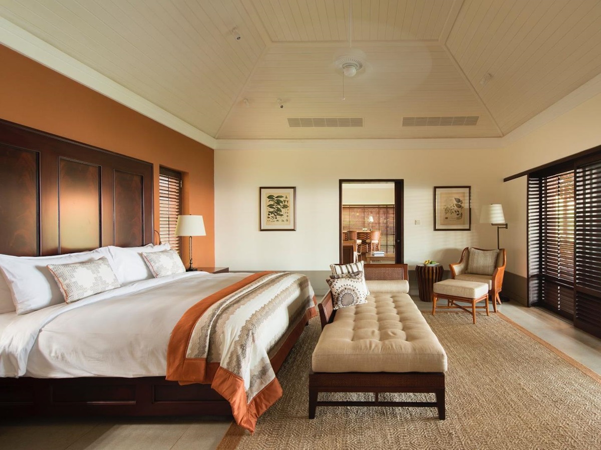 Grand Ocean Villa bedroom at Cape Weligama in Sri Lanka's southern province
