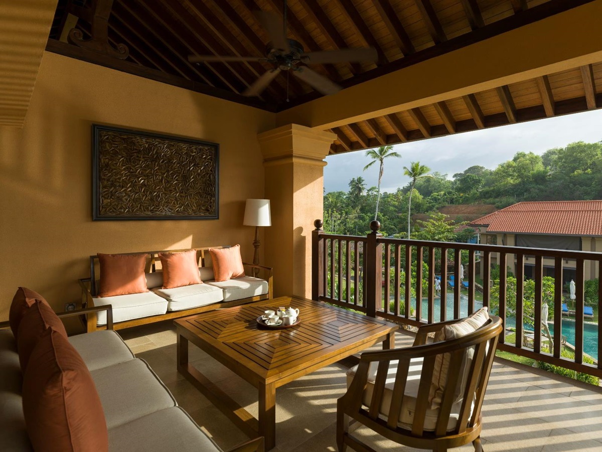 Master suite terrace at Cape Weligama in Sri Lanka's southern province
