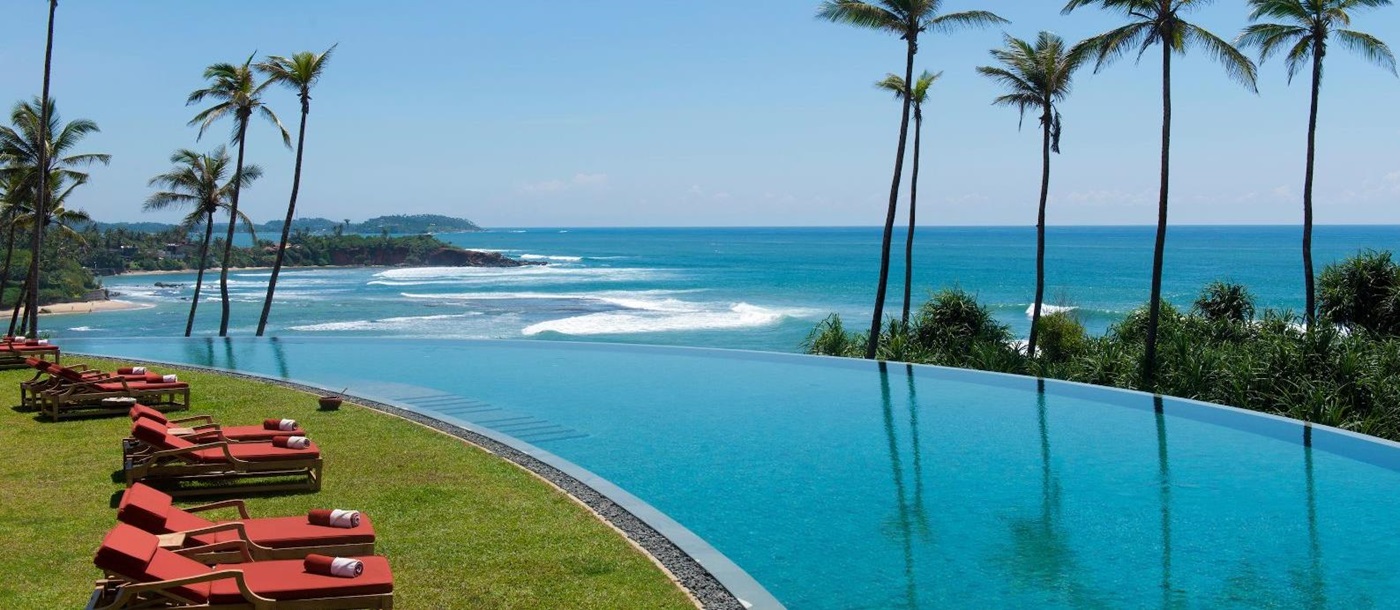 Poolside at Cape Weligama in Sri Lanka's southern province