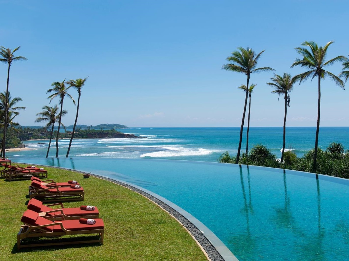 Poolside at Cape Weligama in Sri Lanka's southern province