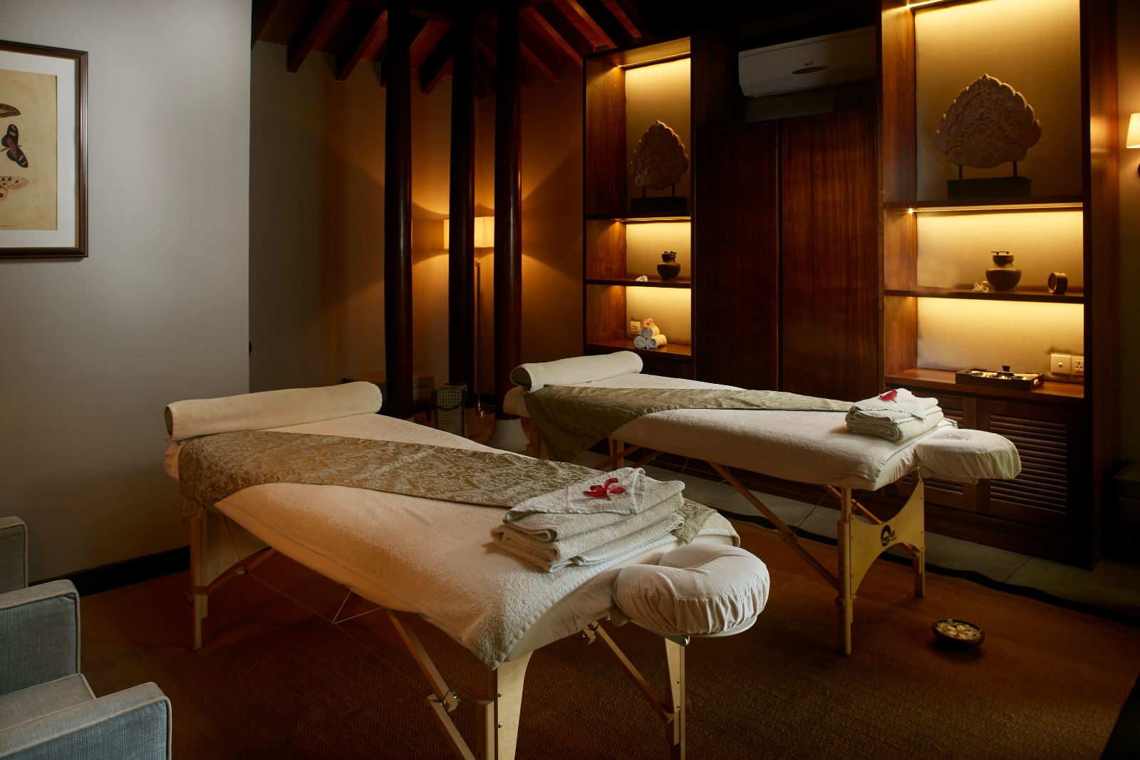 Spa beds at Cape Weligama in Sri Lanka's southern province