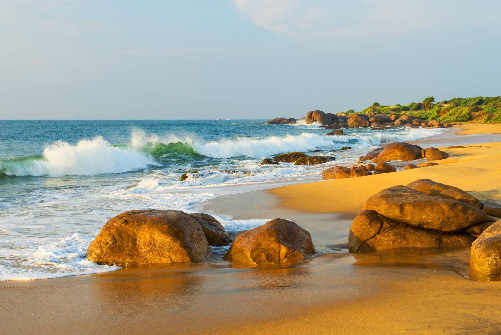 Beach at Chena Huts in Yala National Park in Sri Lanka