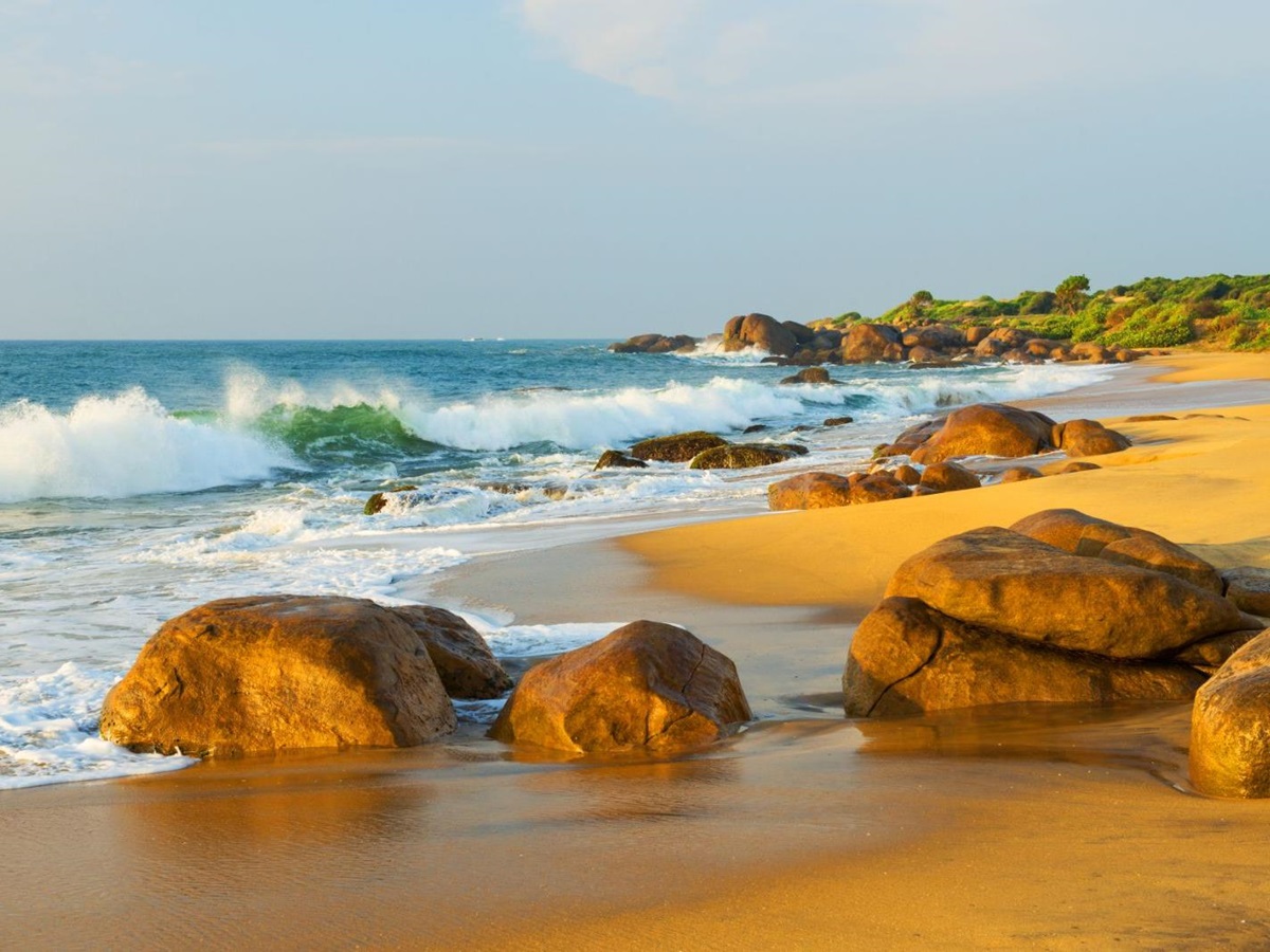 Beach at Chena Huts in Yala National Park in Sri Lanka